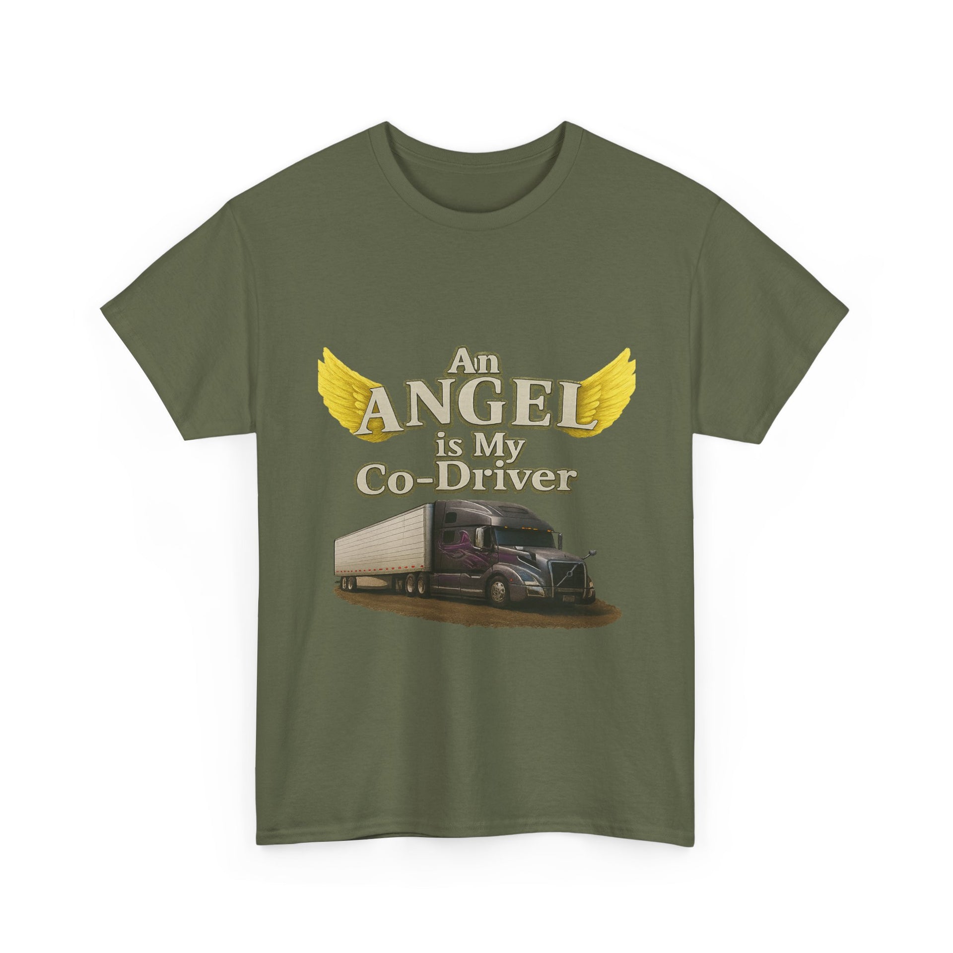 Van "Angel is my co-driver" Unisex Heavy Cotton Tee