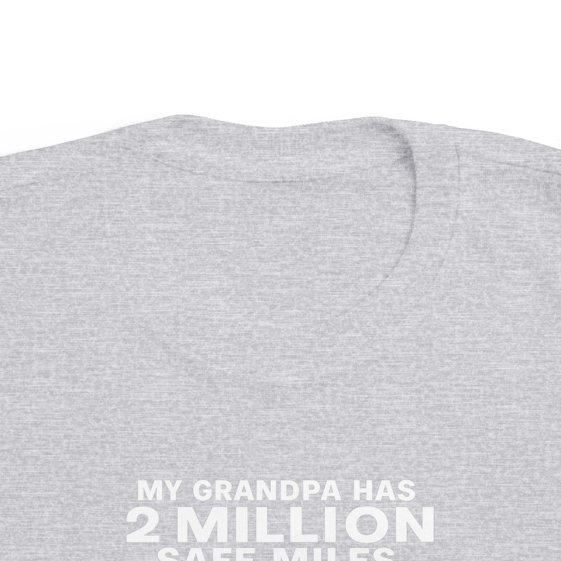 My Grampa has 2 million safe miles— Cute Red Semi Truck Design for Little Kids