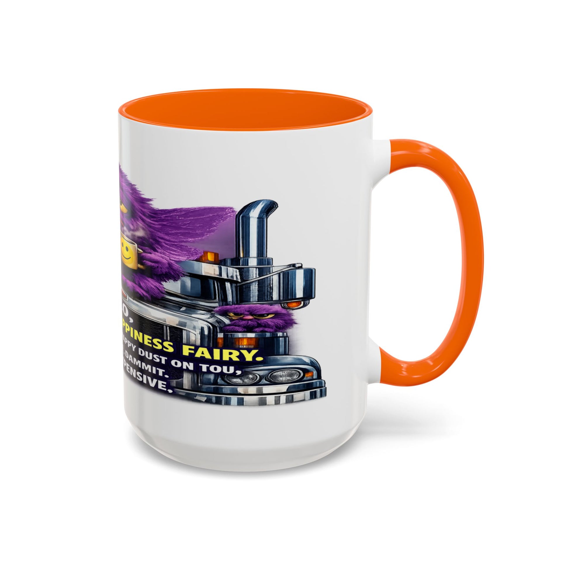 Purple Grumpy Monster Coffee Mug – Funny Truck Driver Gift (11oz & 15oz)