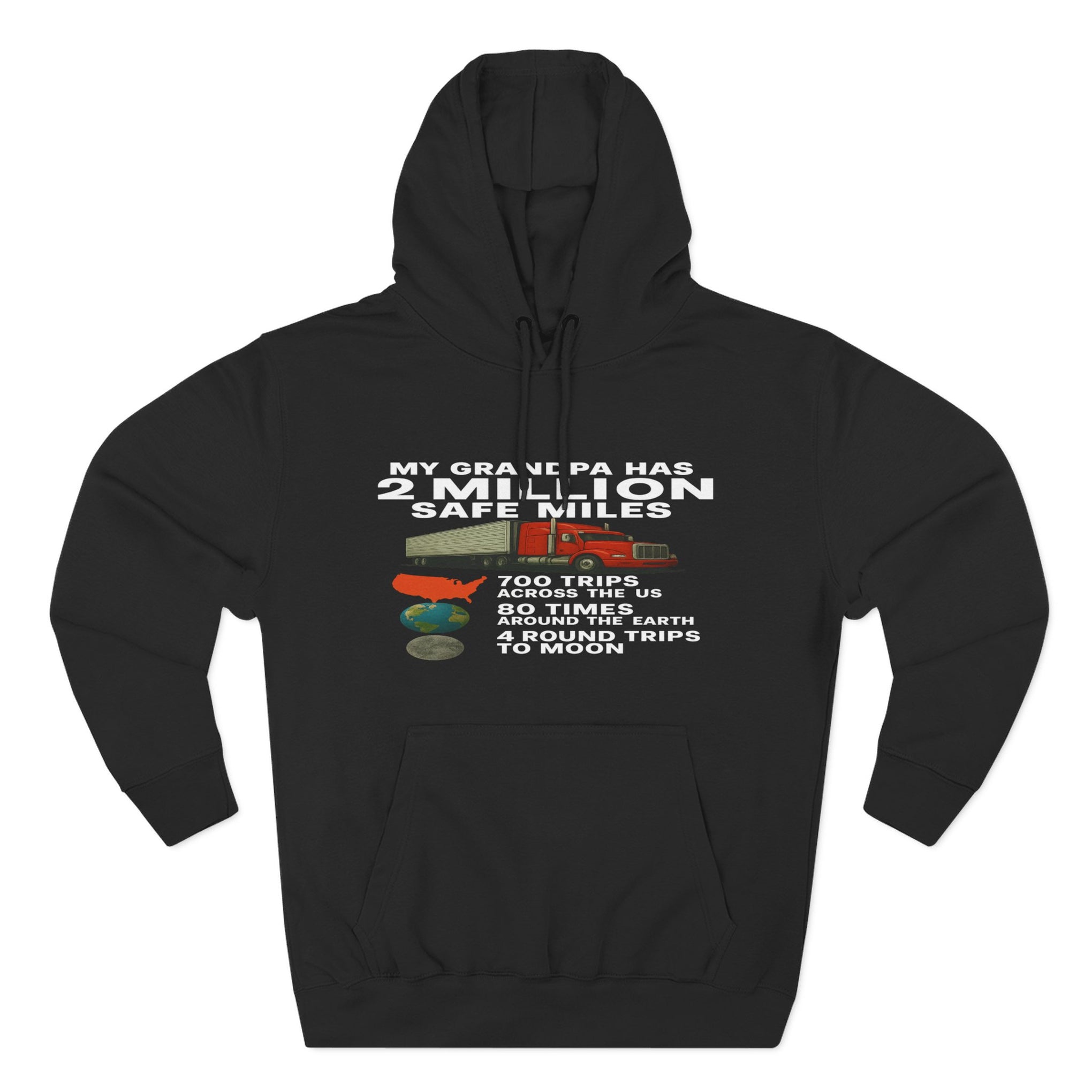 Grampa 2 Million Safe Miles Three-Panel Fleece Hoodie