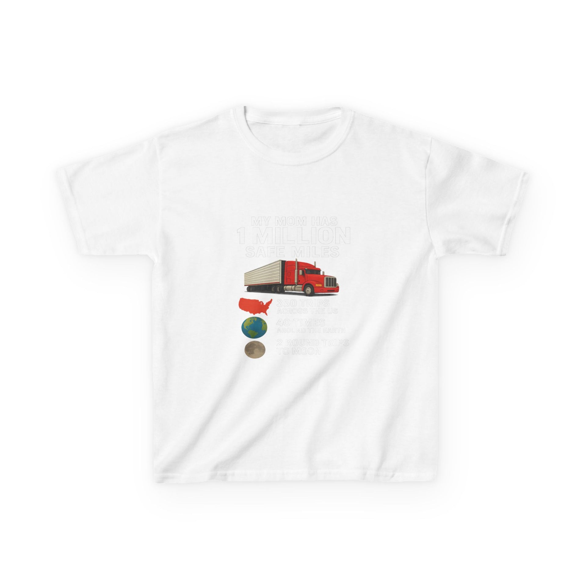 Kids Truck Graphic Tee — My Mom has 1 million Safe Miles