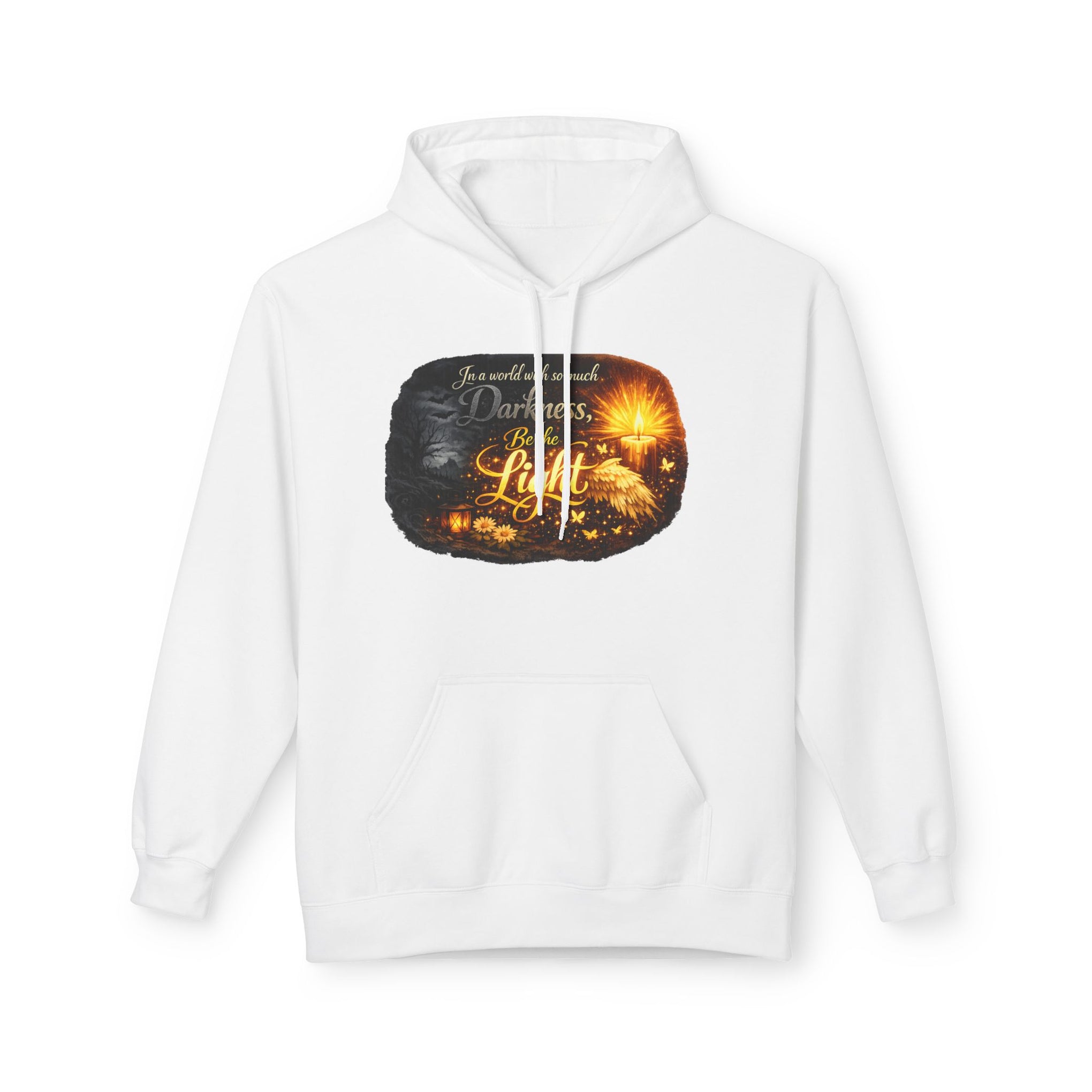 Inspirational Light Hoodie – "Darkness Can’t Overcome the Light" Spiritual Faith Sweatshirt