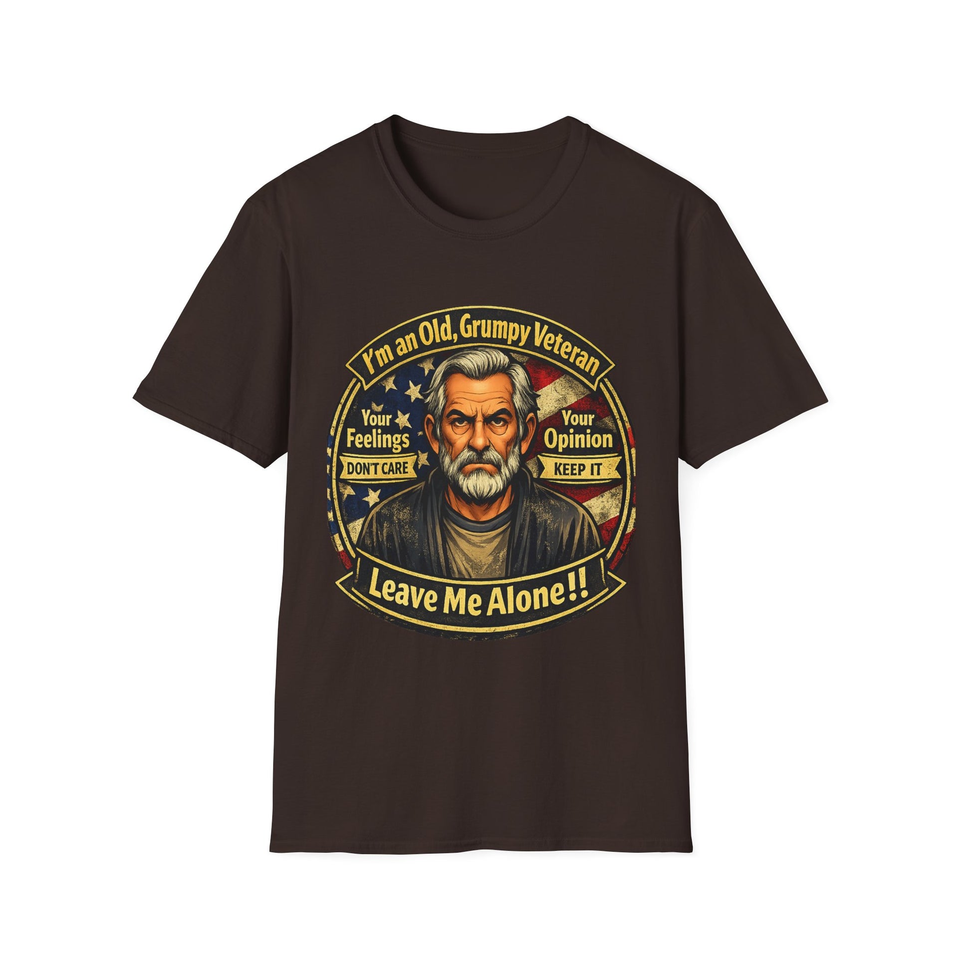 Veteran 'Leave Me Alone' T-Shirt — Old Grumpy Veteran Graphic Tee