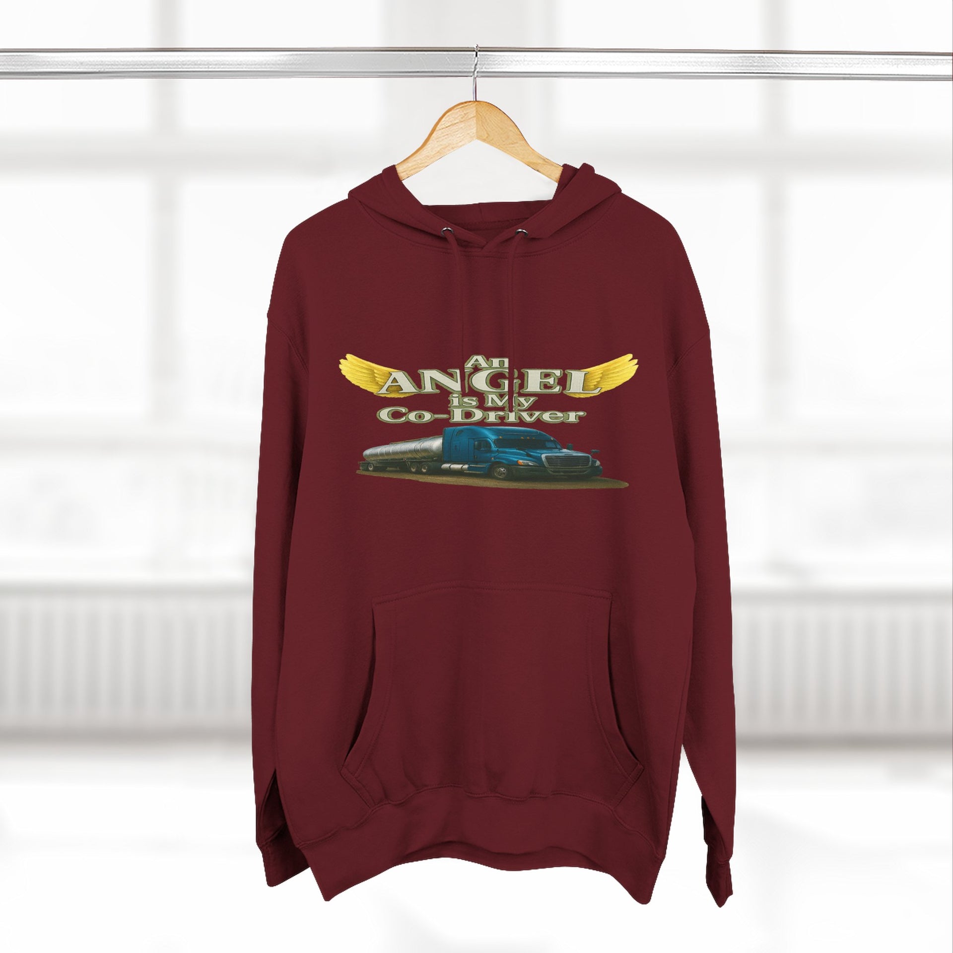 Tanker "Angle is my co-driver" Three-Panel Fleece Hoodie