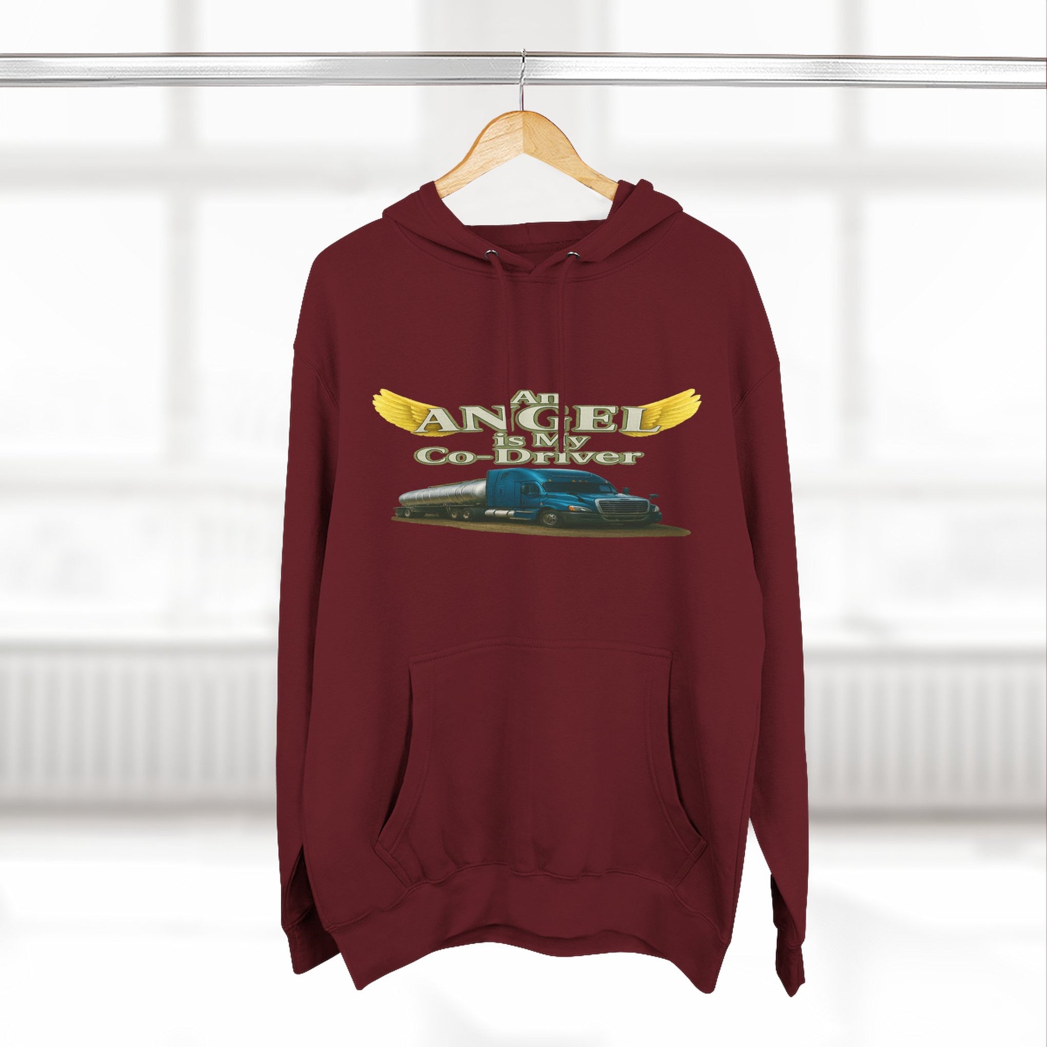 Tanker "Angle is my co-driver" Three-Panel Fleece Hoodie