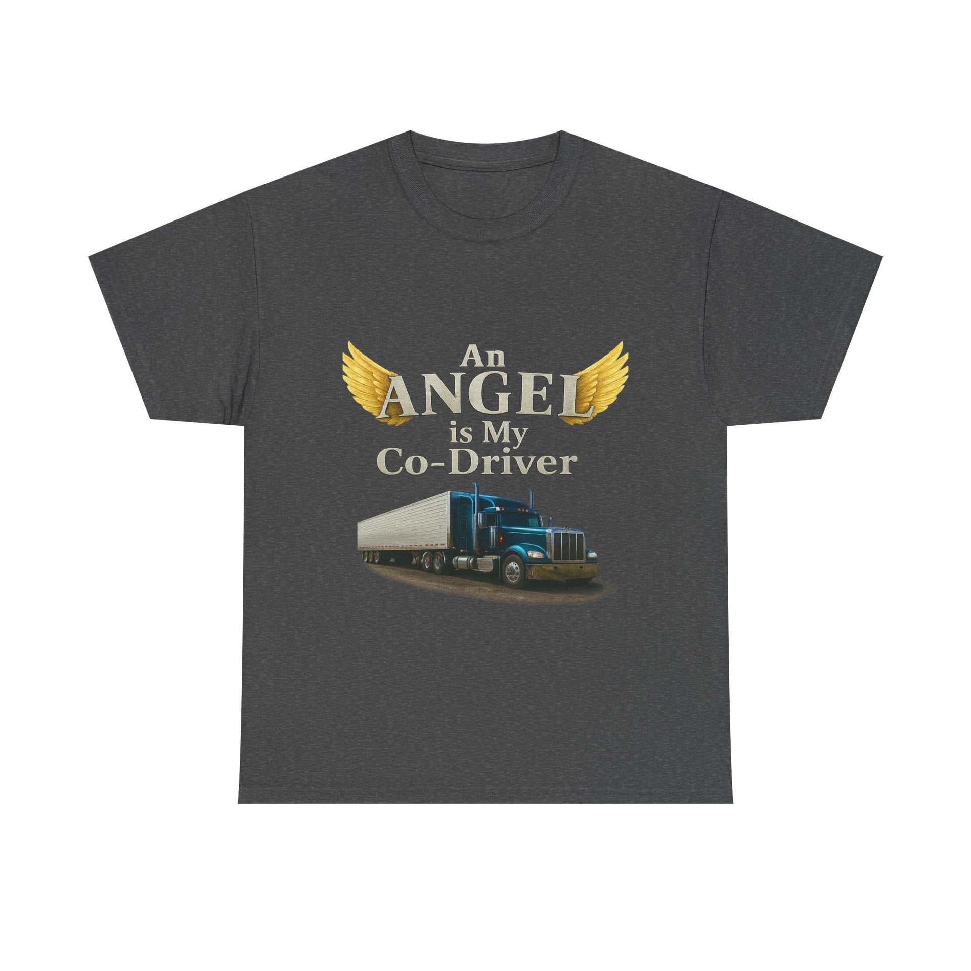 An Angel Is My Co-Driver Truck Tee — Trucker Memorial Gift