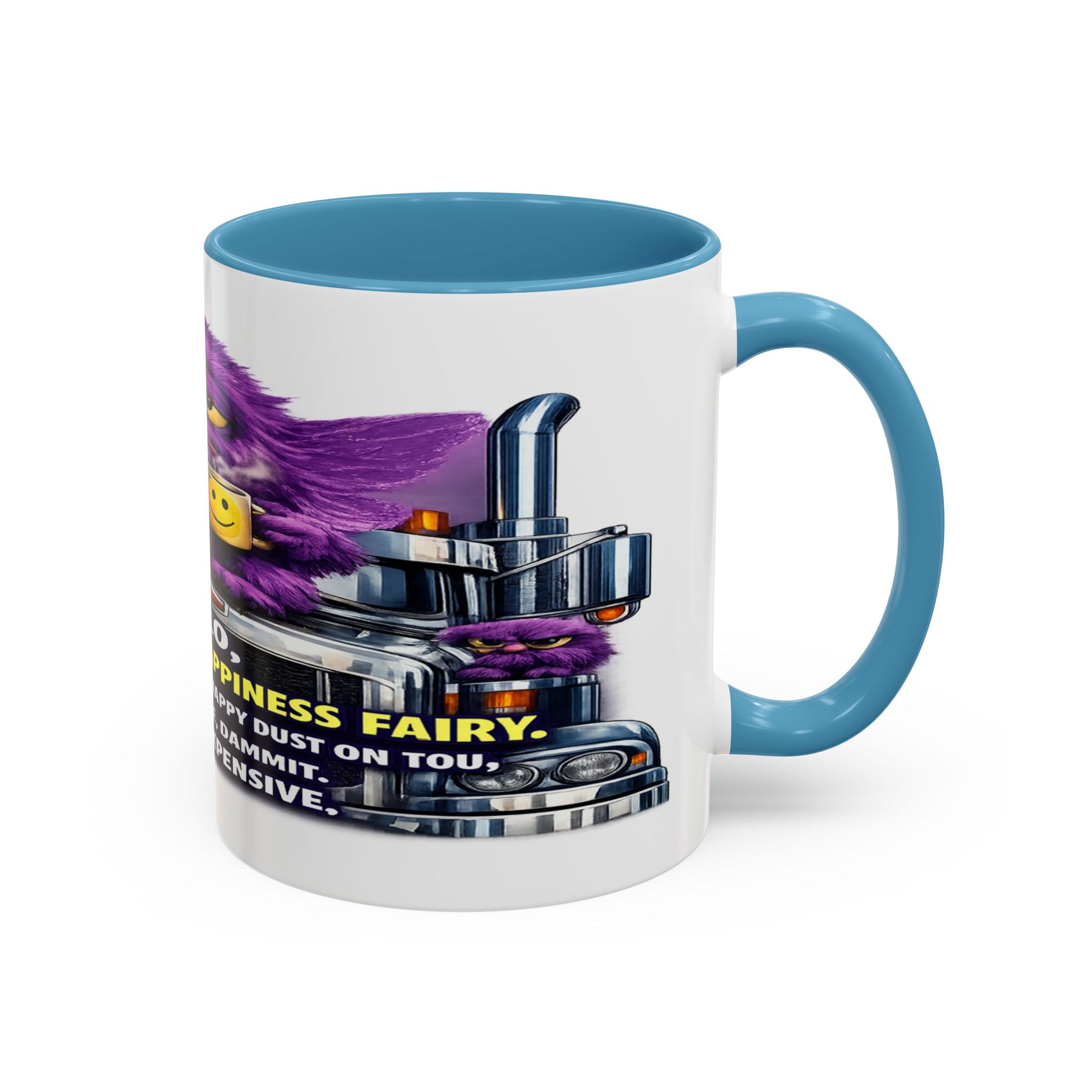 Purple Grumpy Monster Coffee Mug – Funny Truck Driver Gift (11oz & 15oz)