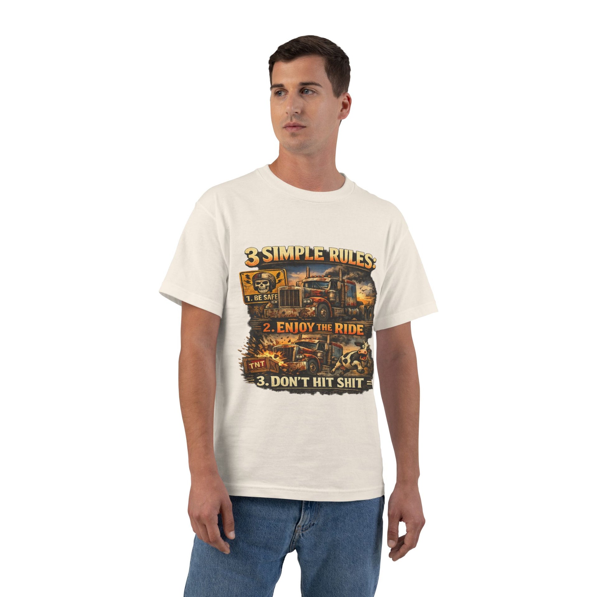 Big an Tall Graphic T-Shirt — "3 Simple Rules: Enjoy the Ride"