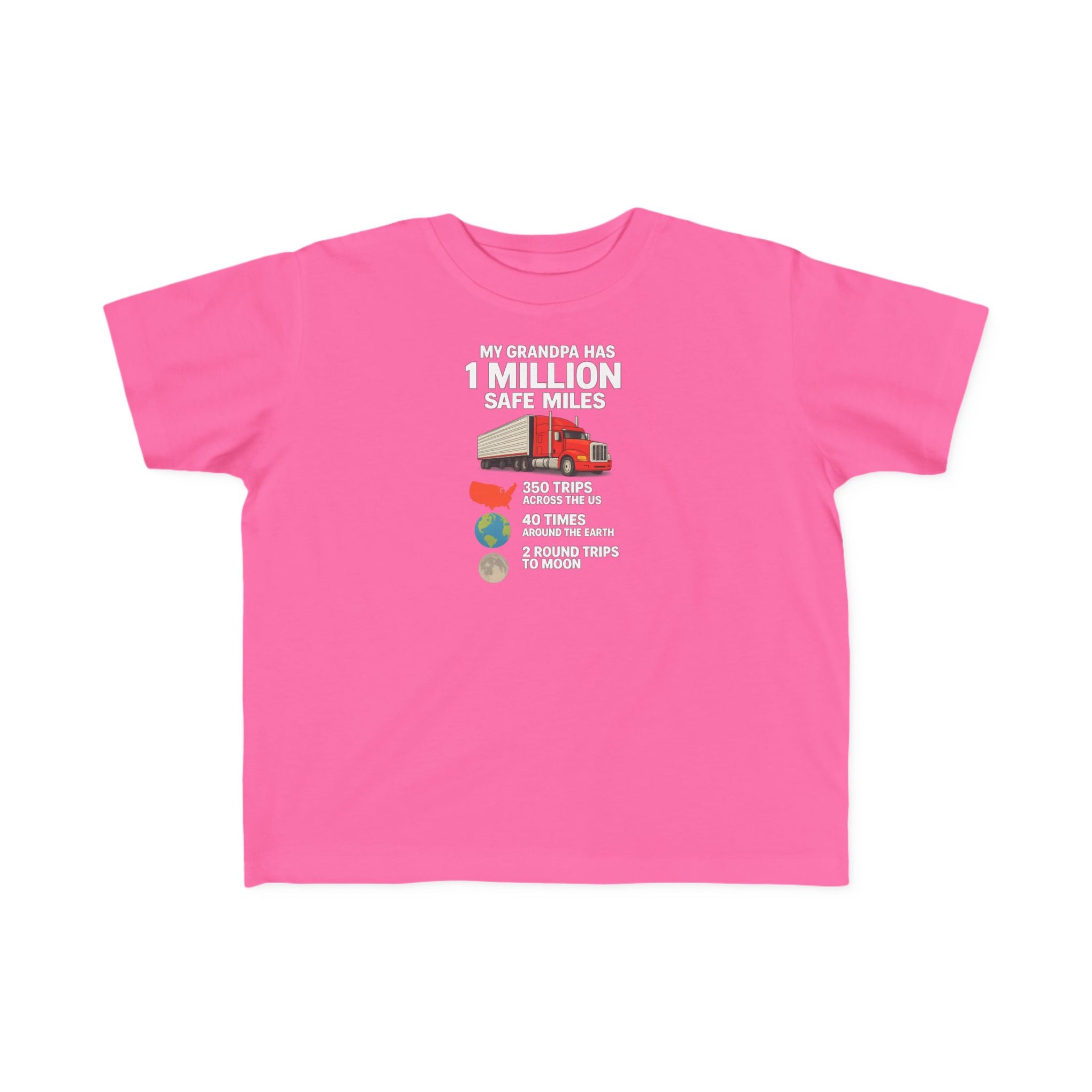 Toddler Tee – "My Grandma Has 1 Million Safe Miles" Cute Grandma Road-Trip Shirt