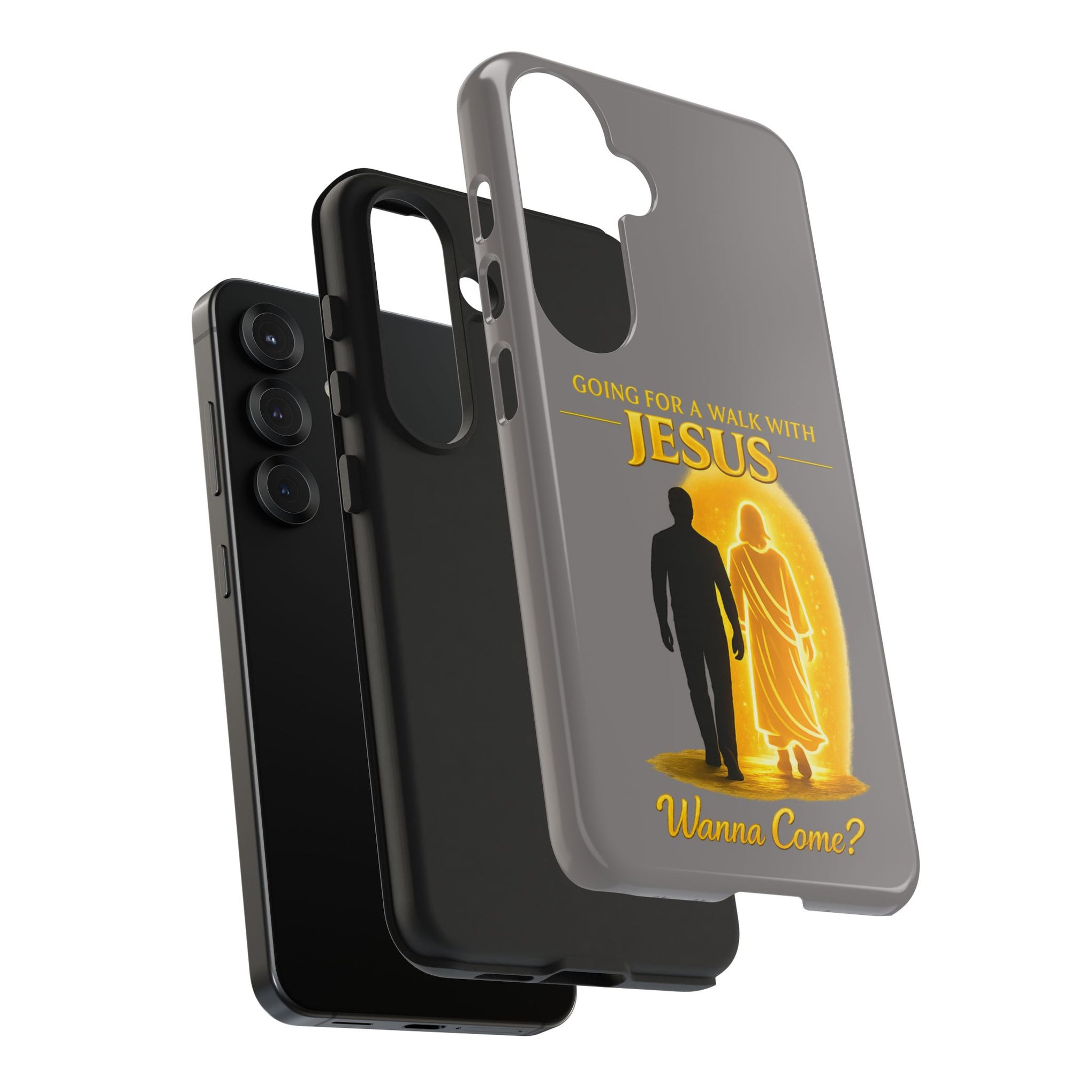 Tough Phone Case — "Going for a Walk with Jesus, Wanna Come?" Christian iPhone Case
