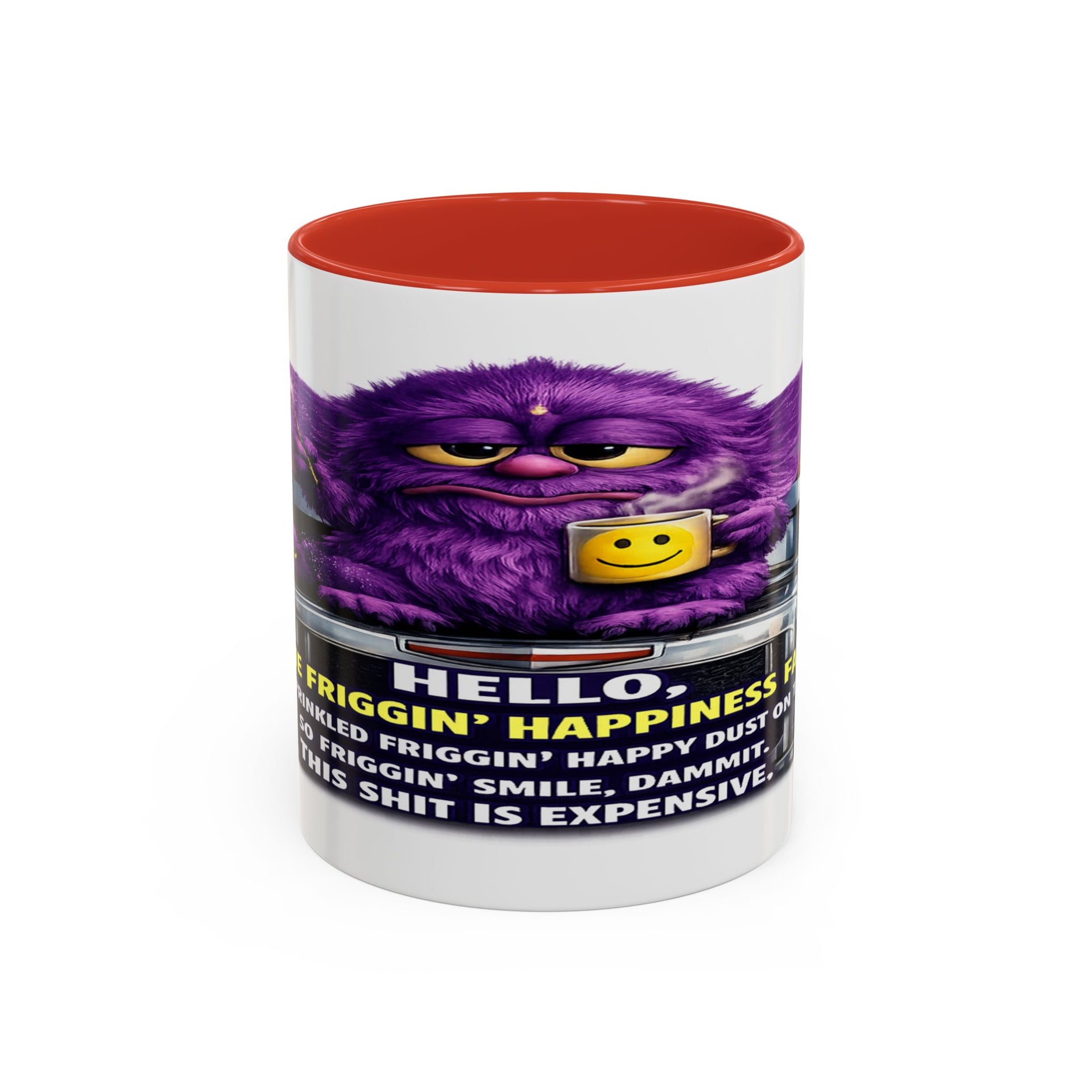 Purple Grumpy Monster Coffee Mug – Funny Truck Driver Gift (11oz & 15oz)