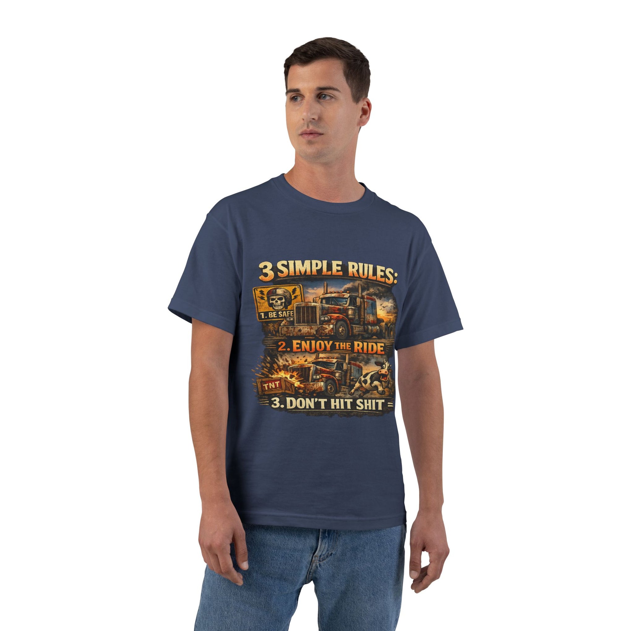 Big an Tall Graphic T-Shirt — "3 Simple Rules: Enjoy the Ride"