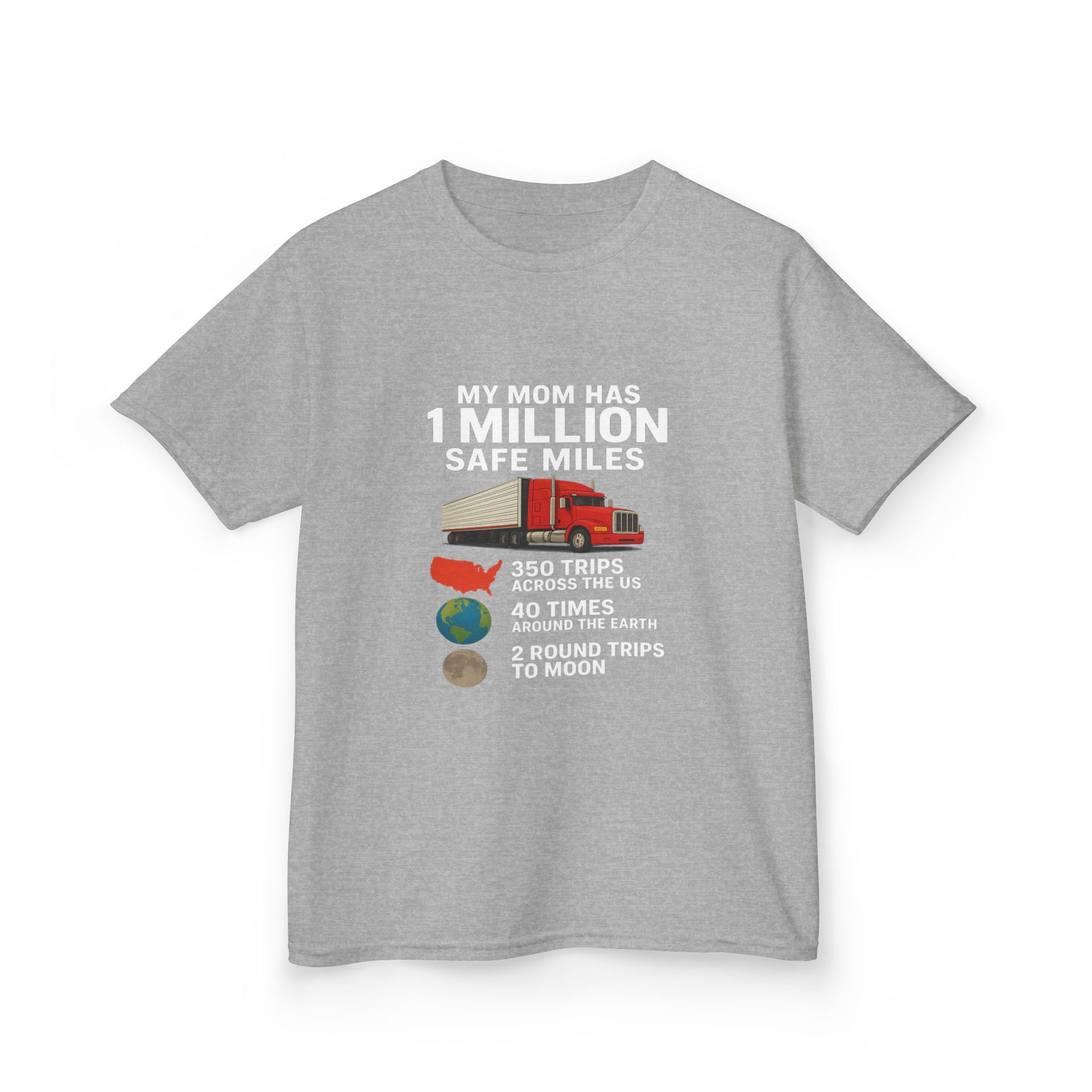 Kids Truck Graphic Tee — My Mom has 1 million Safe Miles