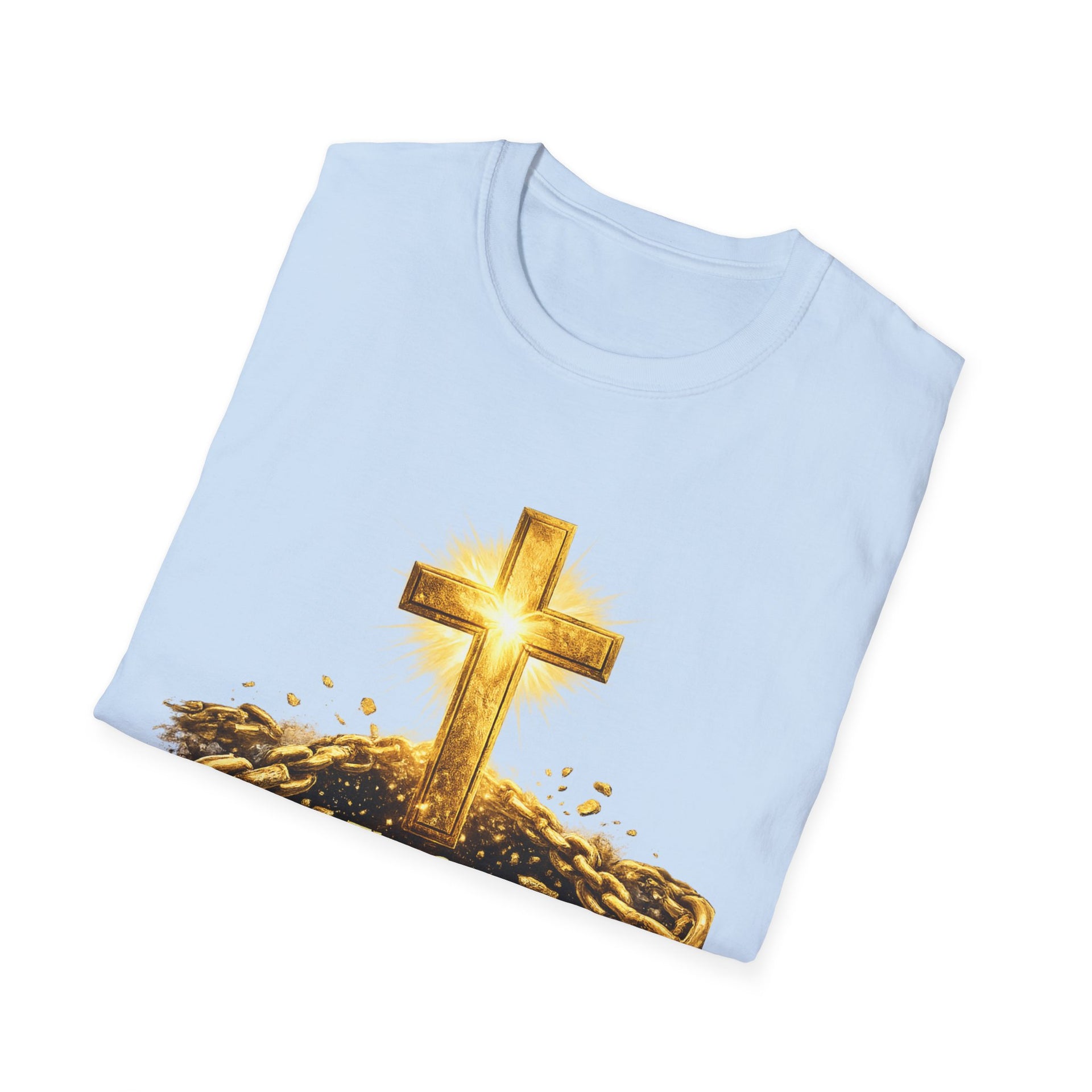 Chain Breaker Cross T-Shirt — "The One True Chain Breaker" Christian Faith Tee