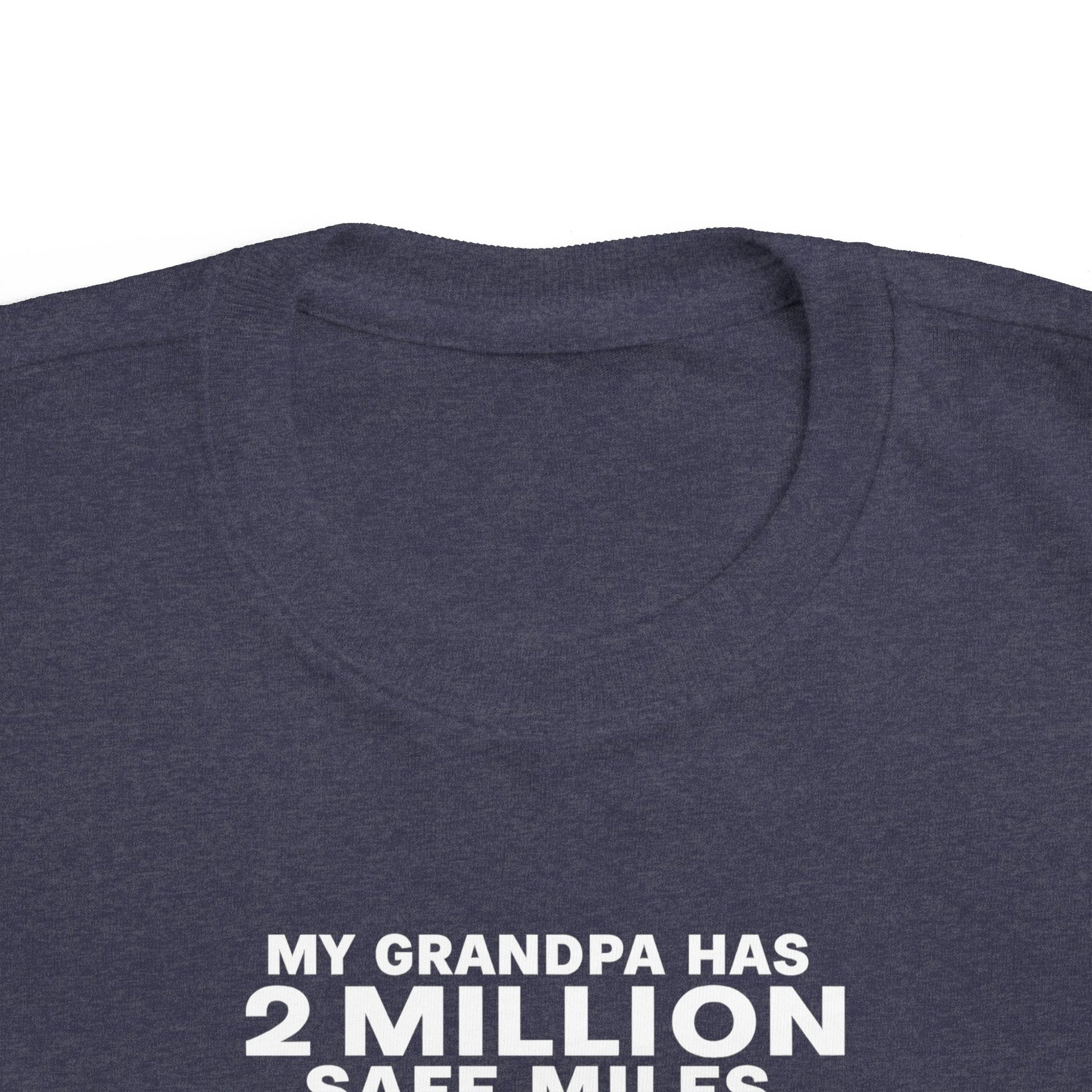 My Grampa has 2 million safe miles— Cute Red Semi Truck Design for Little Kids