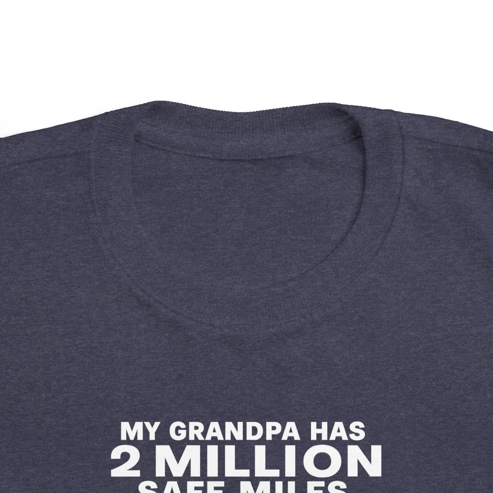 My Grampa has 2 million safe miles— Cute Red Semi Truck Design for Little Kids