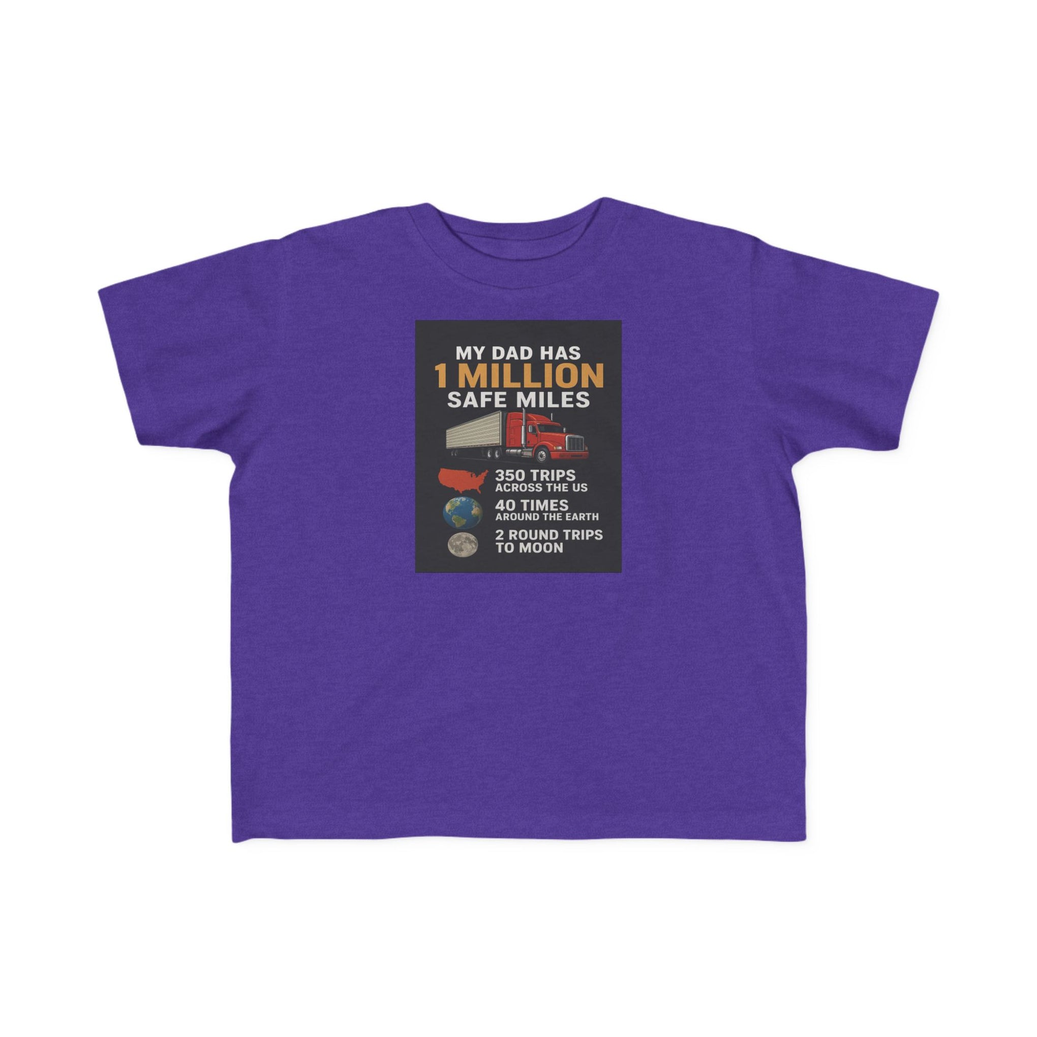 Toddler Tee – “My Dad Has 1 Million Safe Miles” Funny Kids' Aviation Shirt