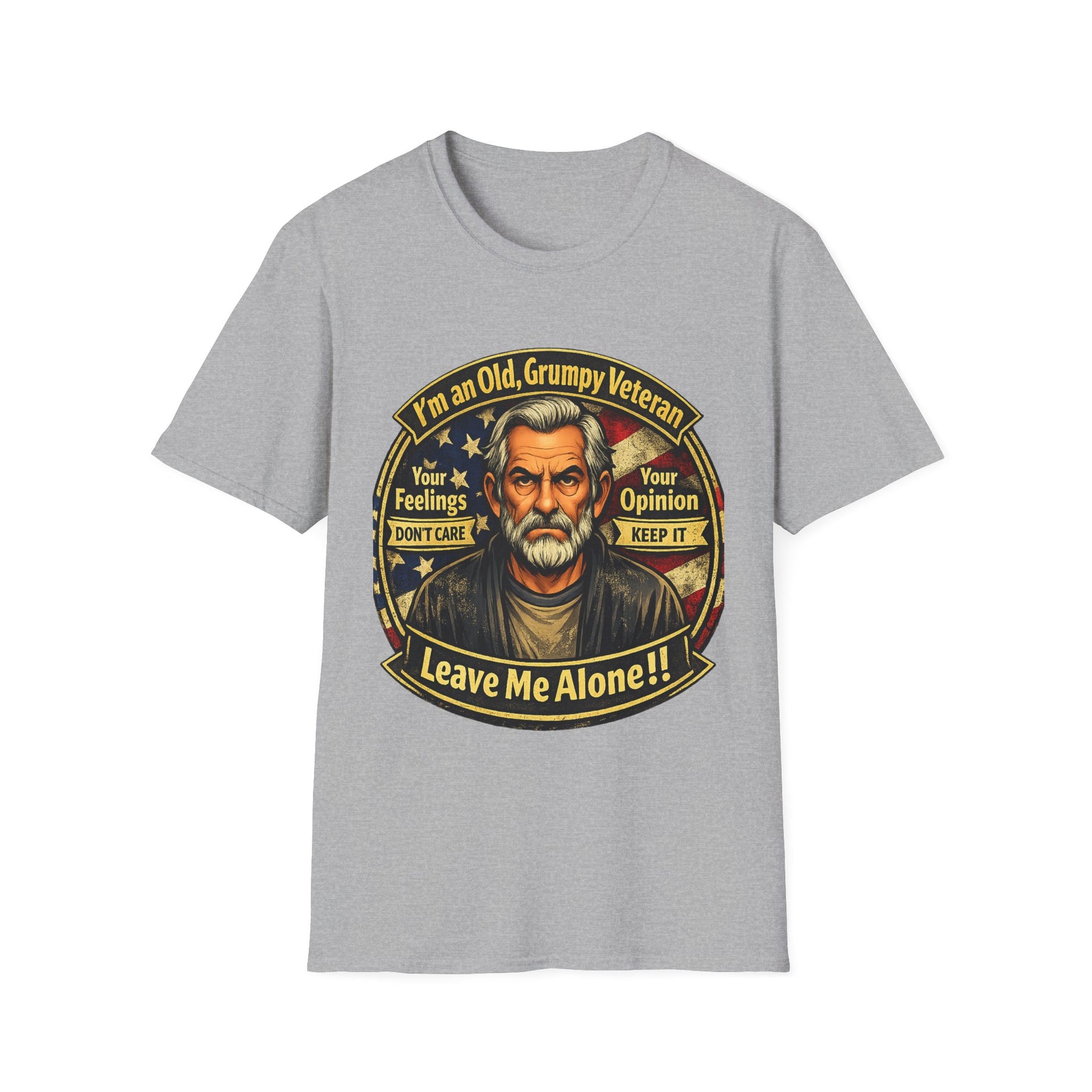 Veteran 'Leave Me Alone' T-Shirt — Old Grumpy Veteran Graphic Tee