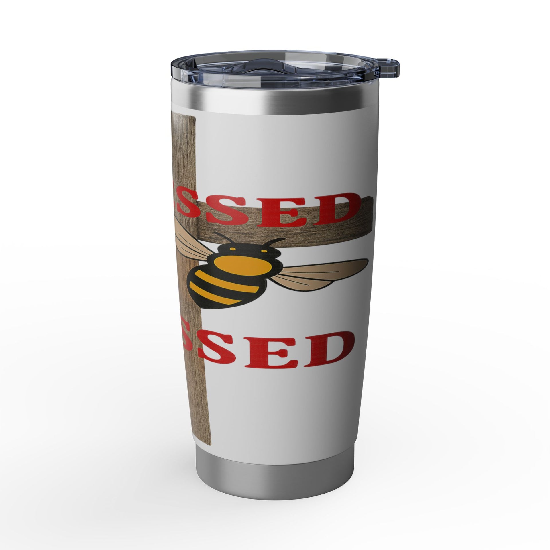 Blessed to Be Messy 20oz Tumbler — Bee & Cross Christian Travel Mug