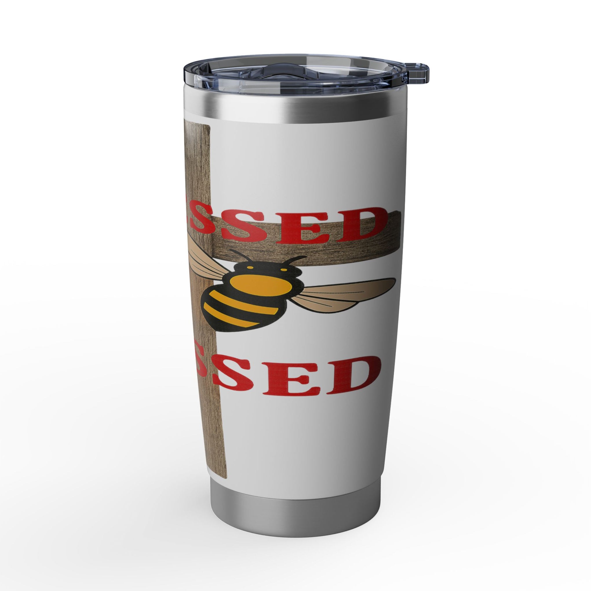 Blessed to Be Messy 20oz Tumbler — Bee & Cross Christian Travel Mug
