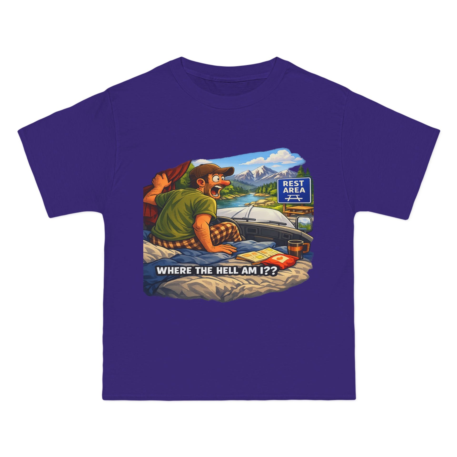 Big an Tall Graphic T-Shirt — "Where the Hell Am I??" Adventure Tee