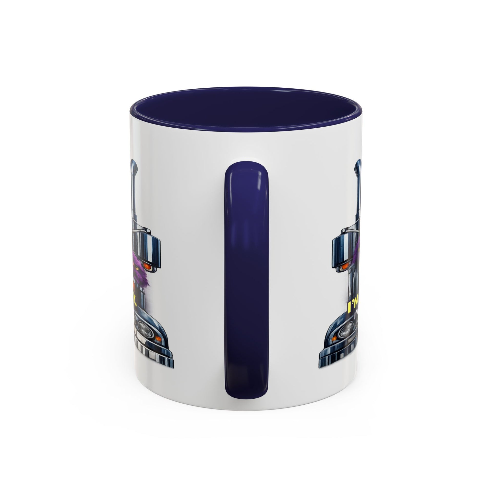 Purple Grumpy Monster Coffee Mug – Funny Truck Driver Gift (11oz & 15oz)