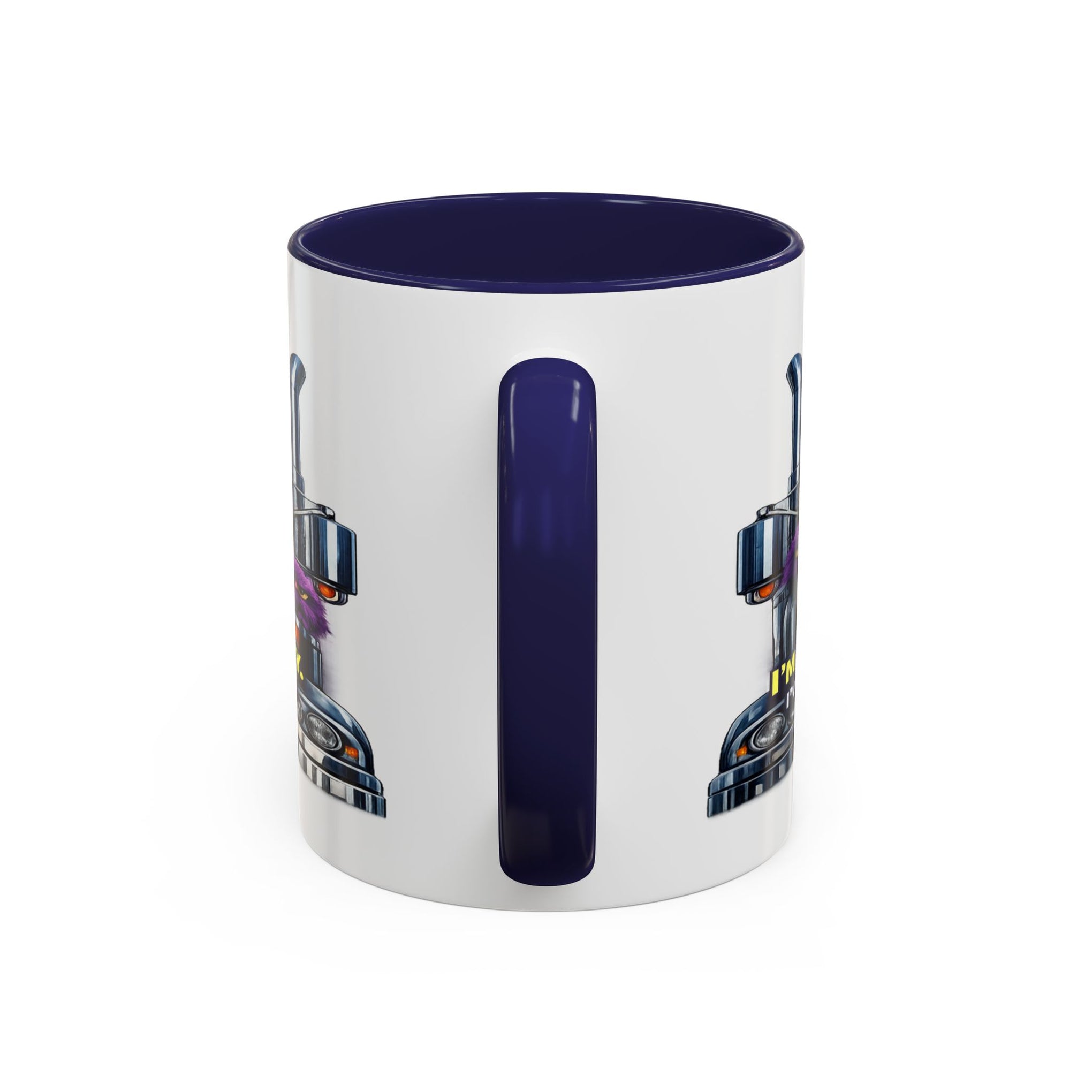 Purple Grumpy Monster Coffee Mug – Funny Truck Driver Gift (11oz & 15oz)