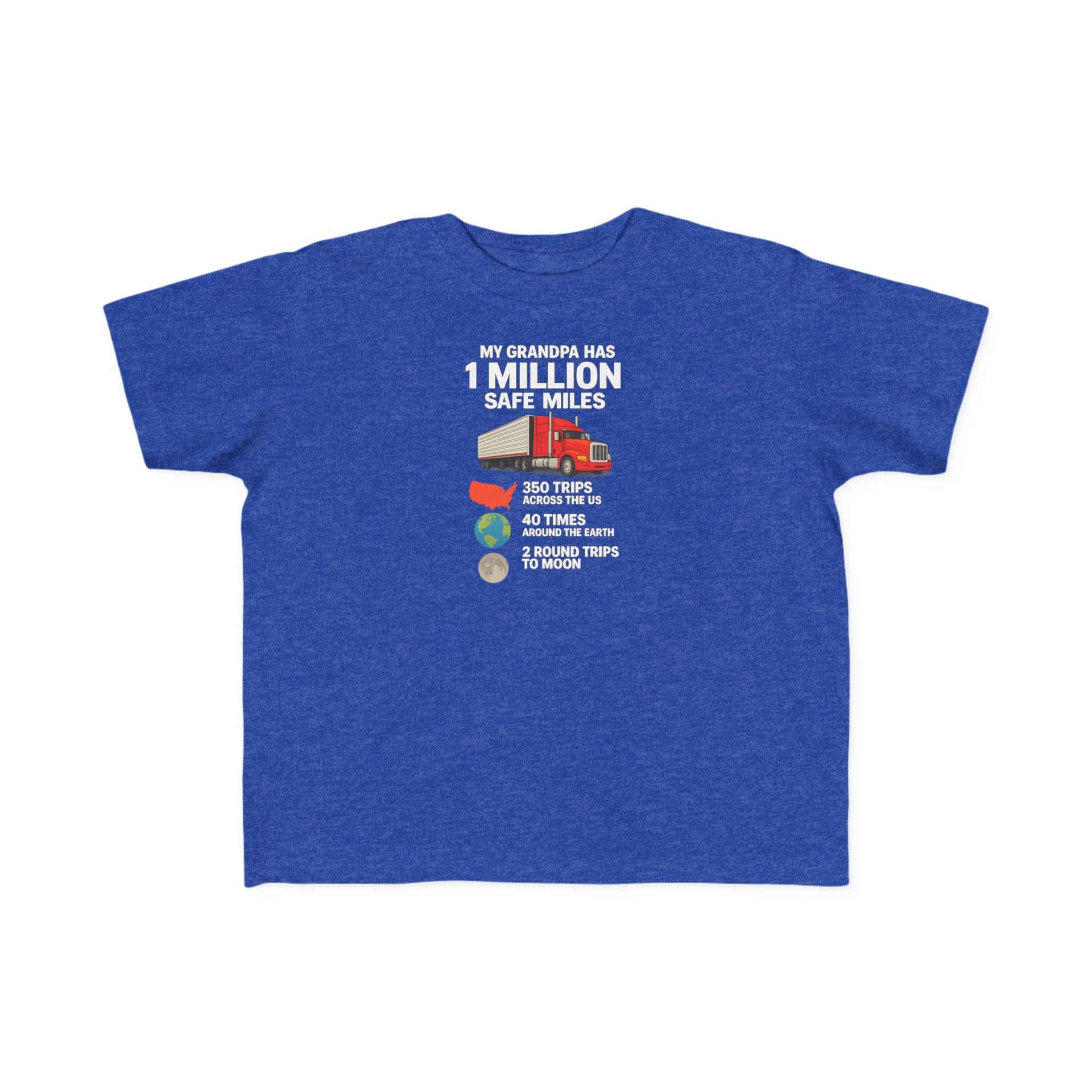 Toddler Tee – "My Grandma Has 1 Million Safe Miles" Cute Grandma Road-Trip Shirt