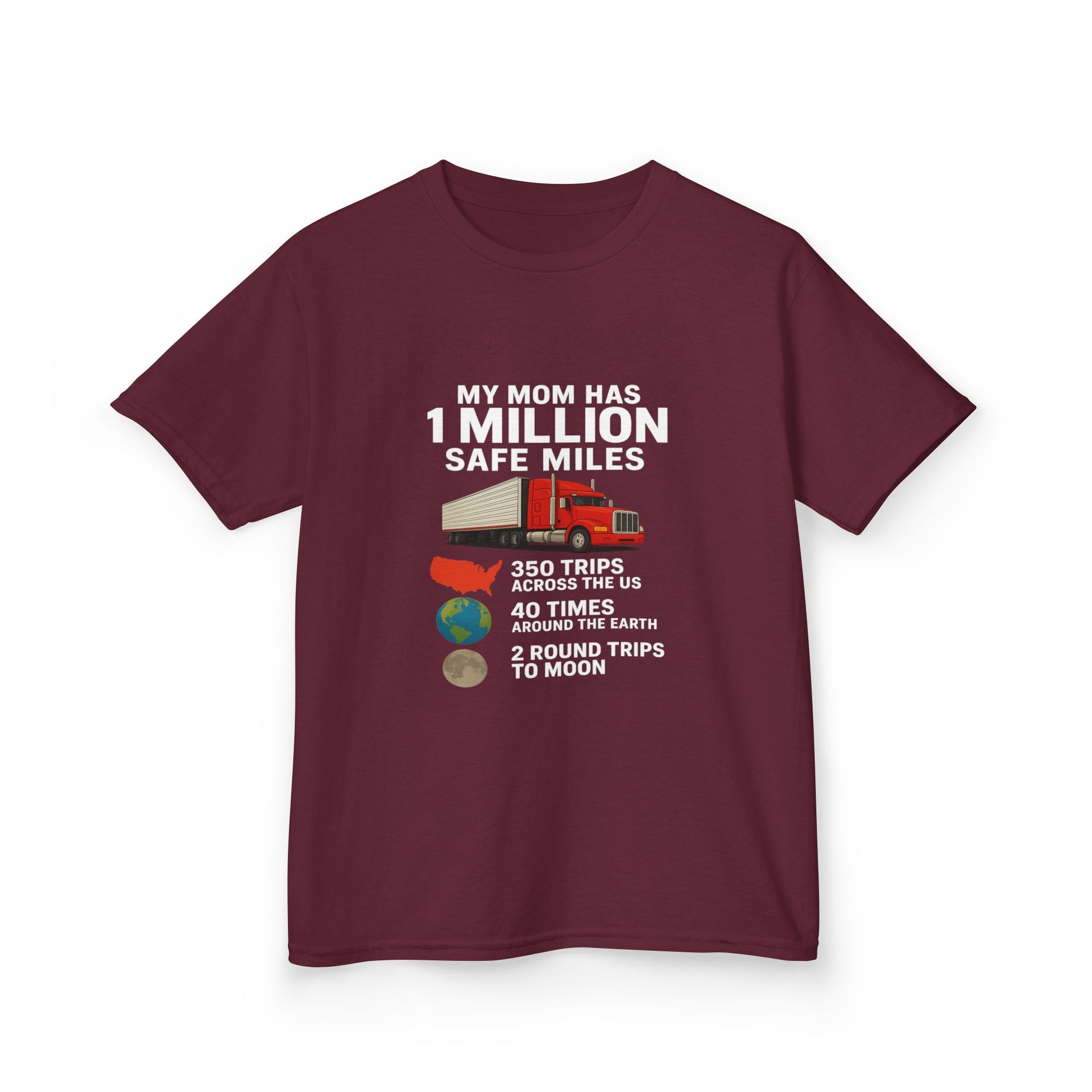 Kids Truck Graphic Tee — My Mom has 1 million Safe Miles