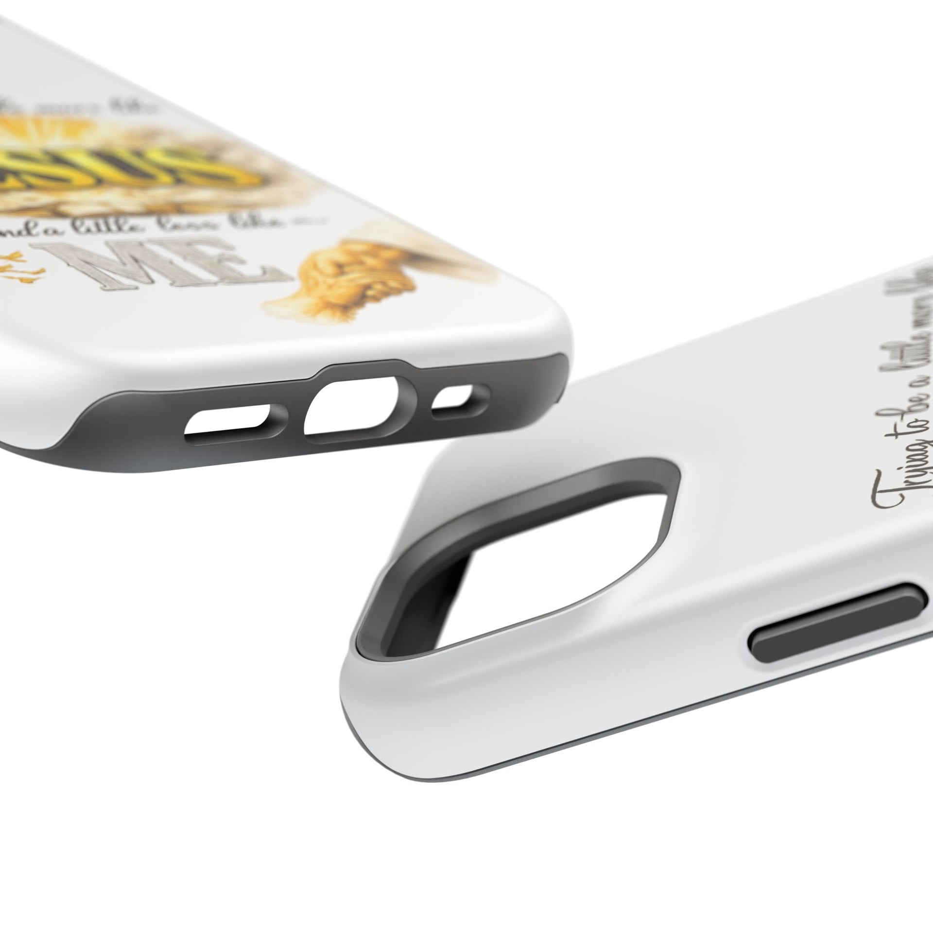 Christian Quote Magnetic Phone Case — "Trying to be a Little More Jesus and a Little Less Like Me"
