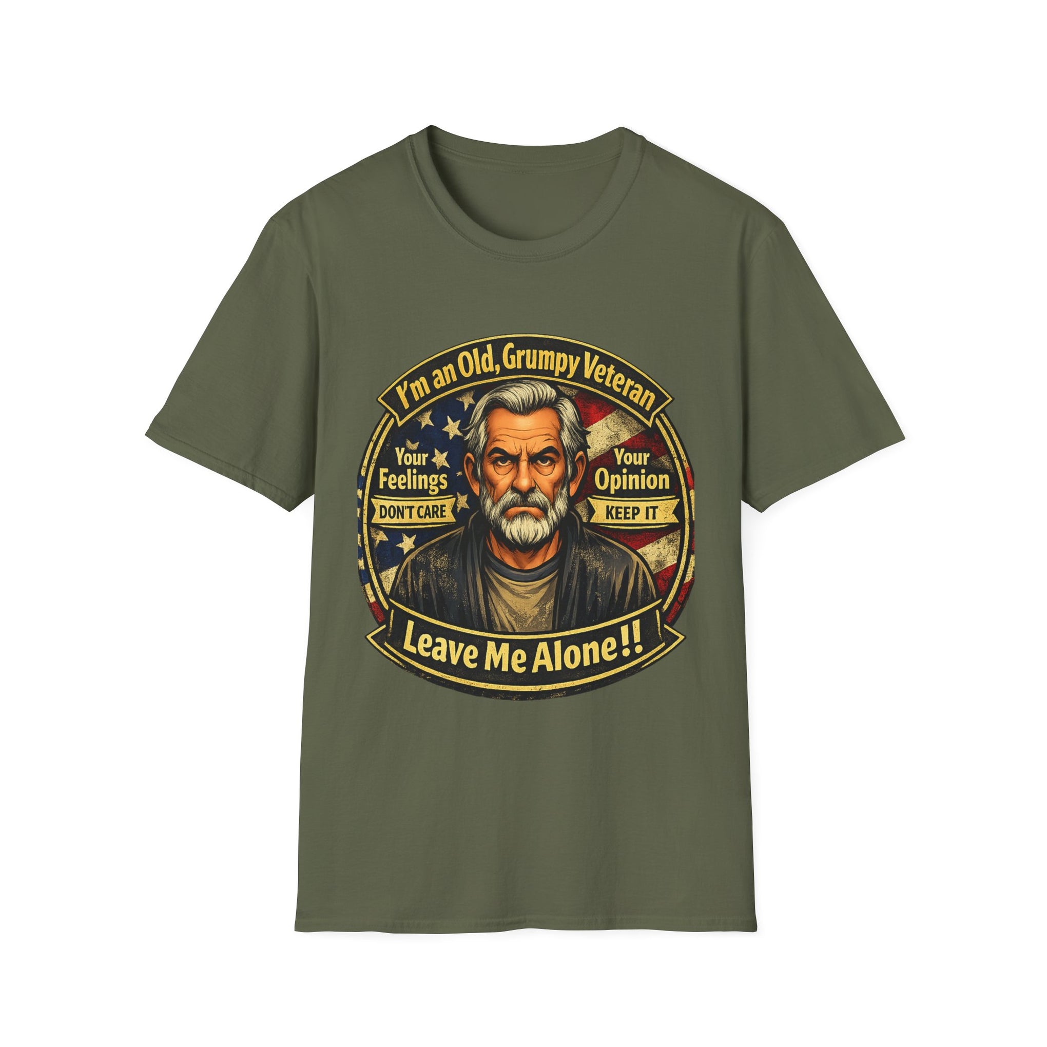 Veteran 'Leave Me Alone' T-Shirt — Old Grumpy Veteran Graphic Tee