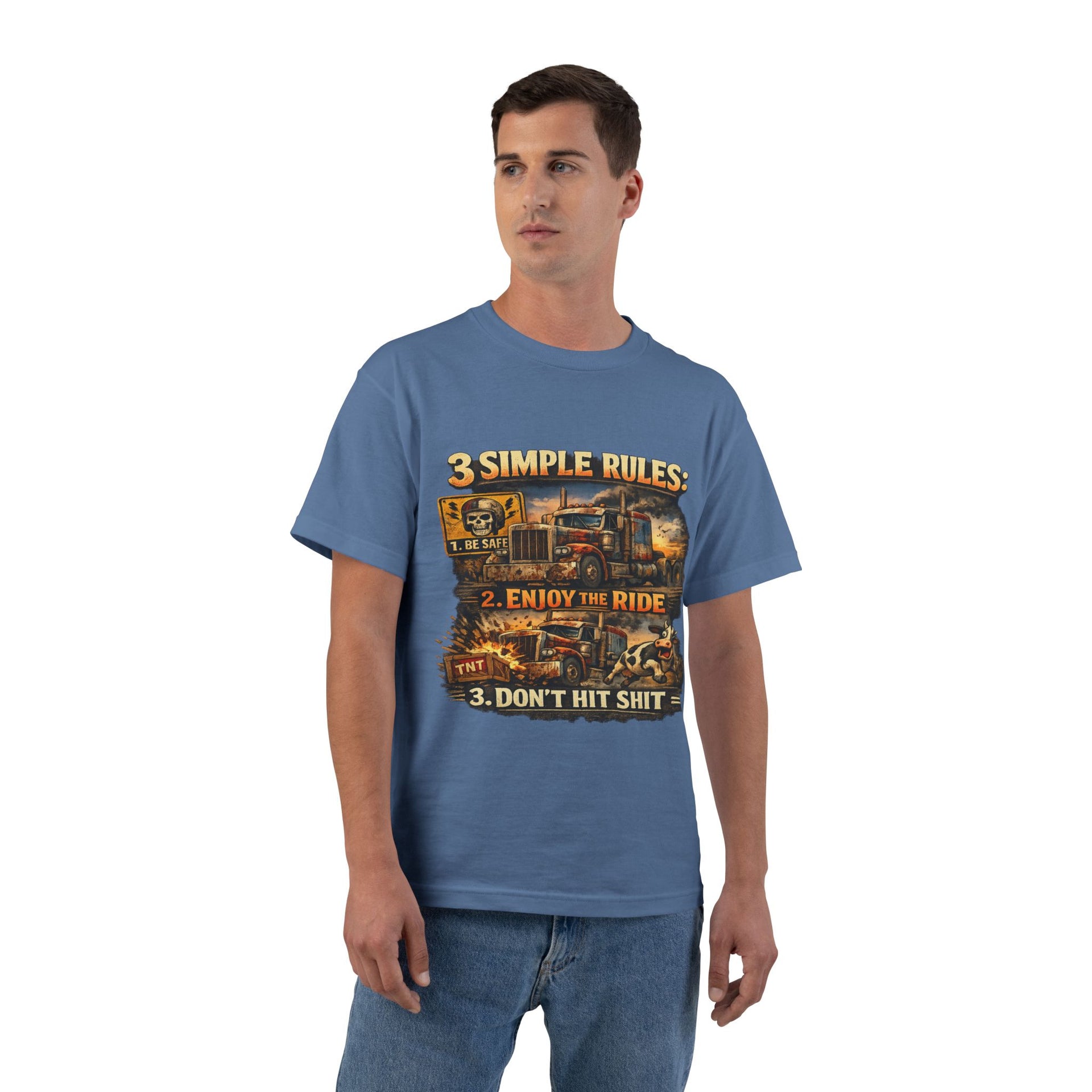 Big an Tall Graphic T-Shirt — "3 Simple Rules: Enjoy the Ride"