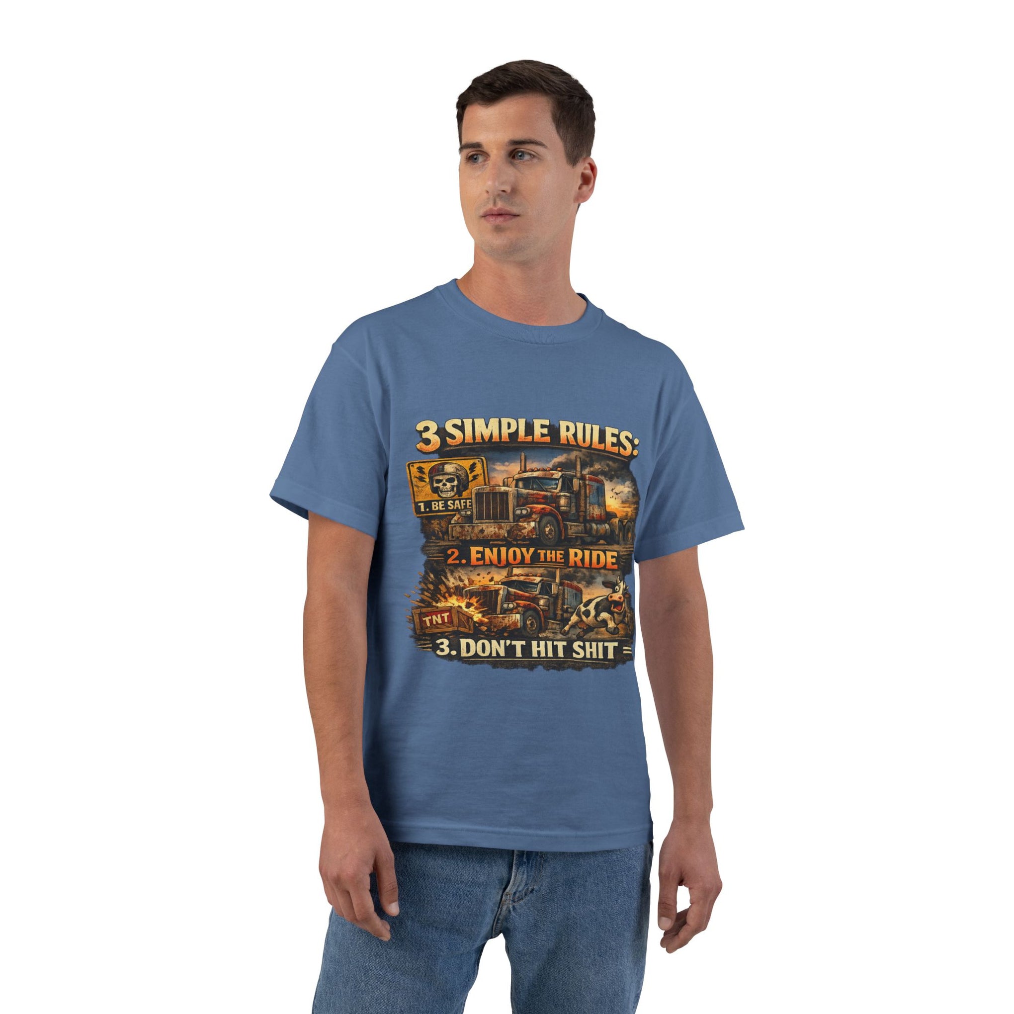 Big an Tall Graphic T-Shirt — "3 Simple Rules: Enjoy the Ride"