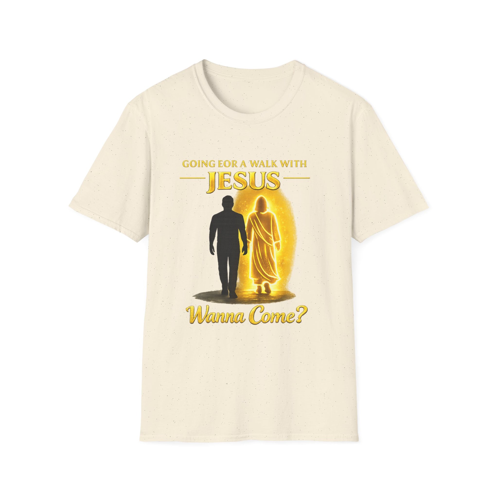 Going for a walk with Jesus T-Shirt – "Wanna Come?" Christian Faith Graphic Tee
