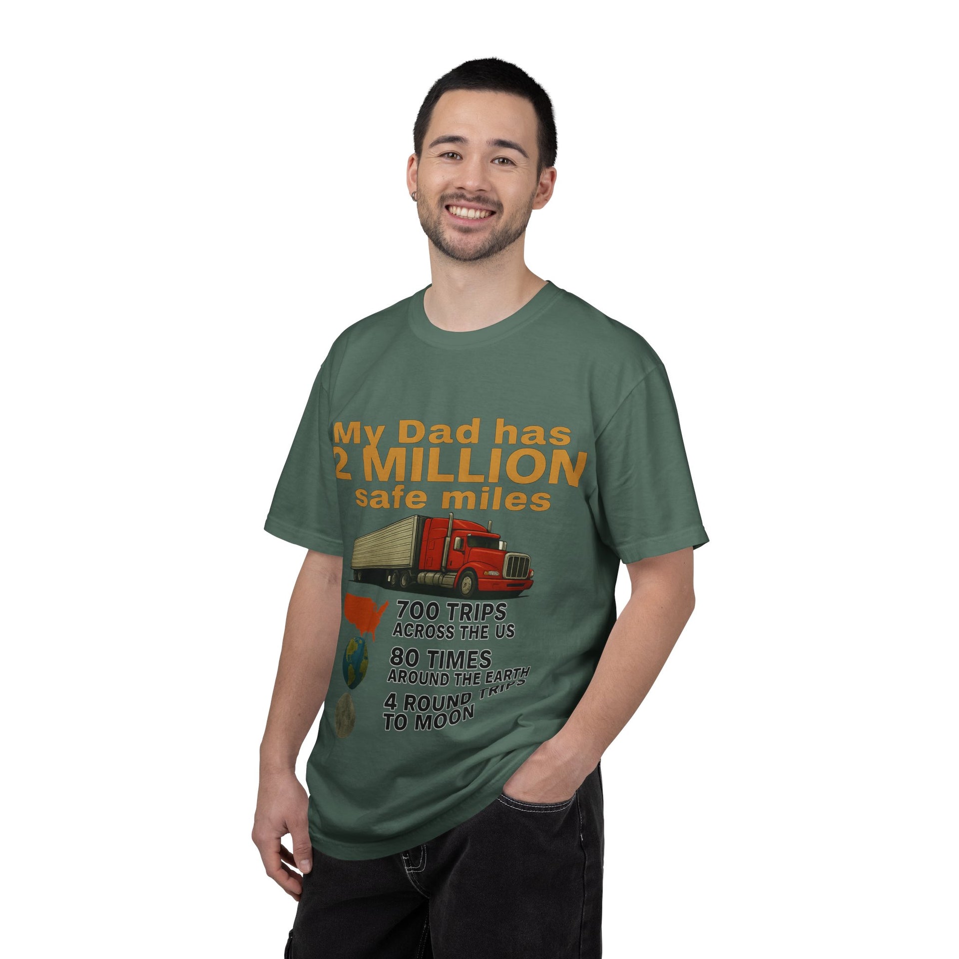 My Dad Has 2 Million Safe Miles T-Shirt — Truck Driver Appreciation Gift