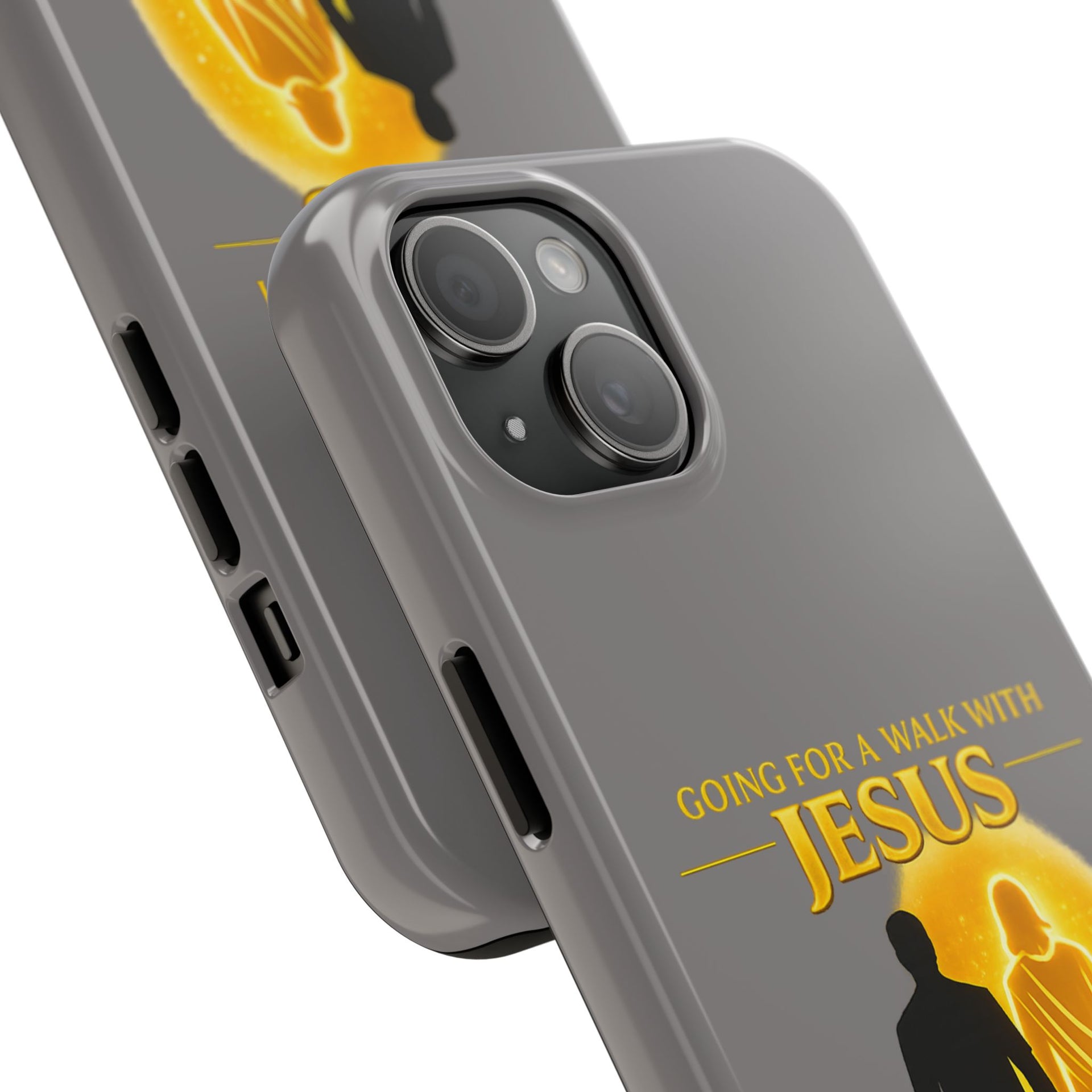 Tough Phone Case — "Going for a Walk with Jesus, Wanna Come?" Christian iPhone Case
