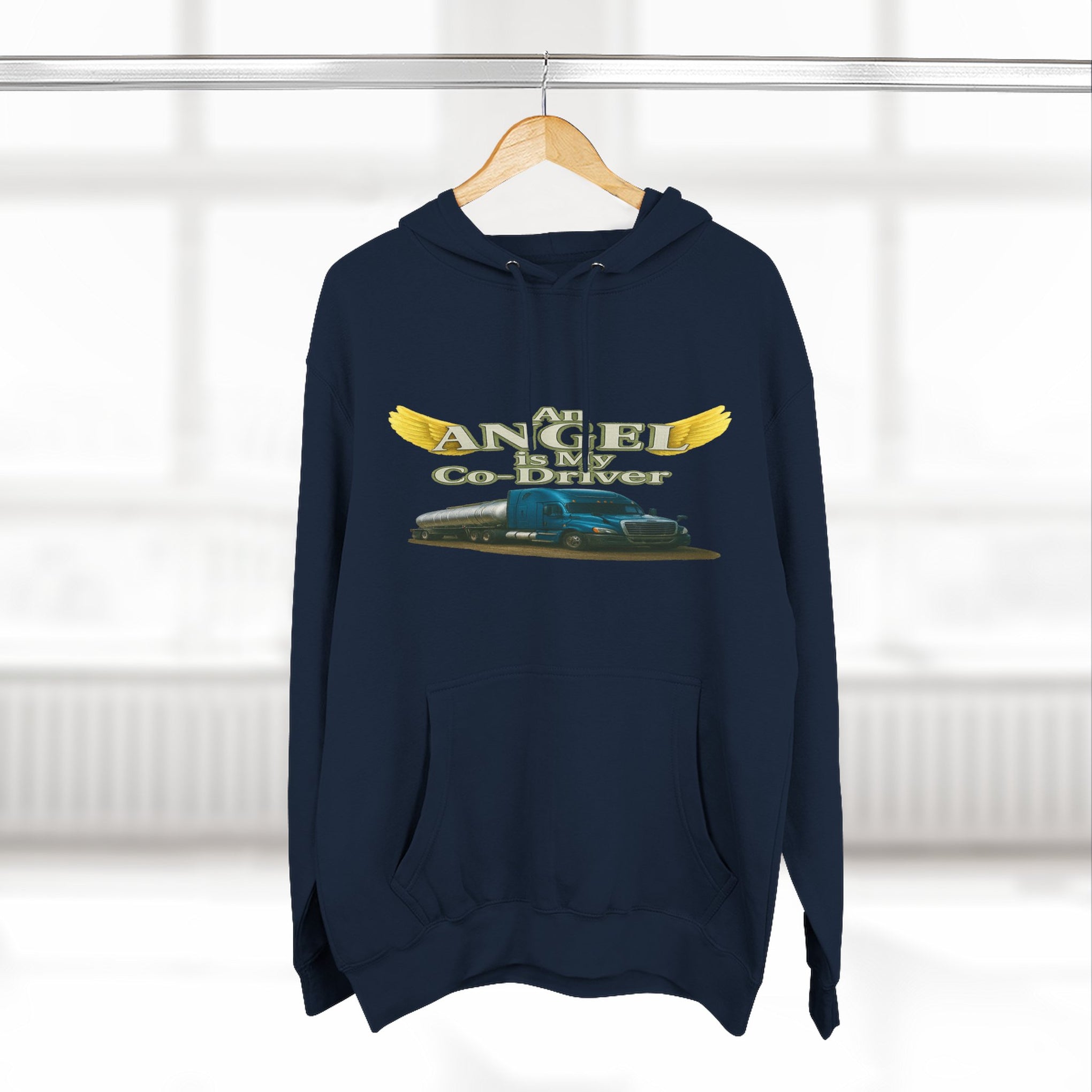 Tanker "Angle is my co-driver" Three-Panel Fleece Hoodie