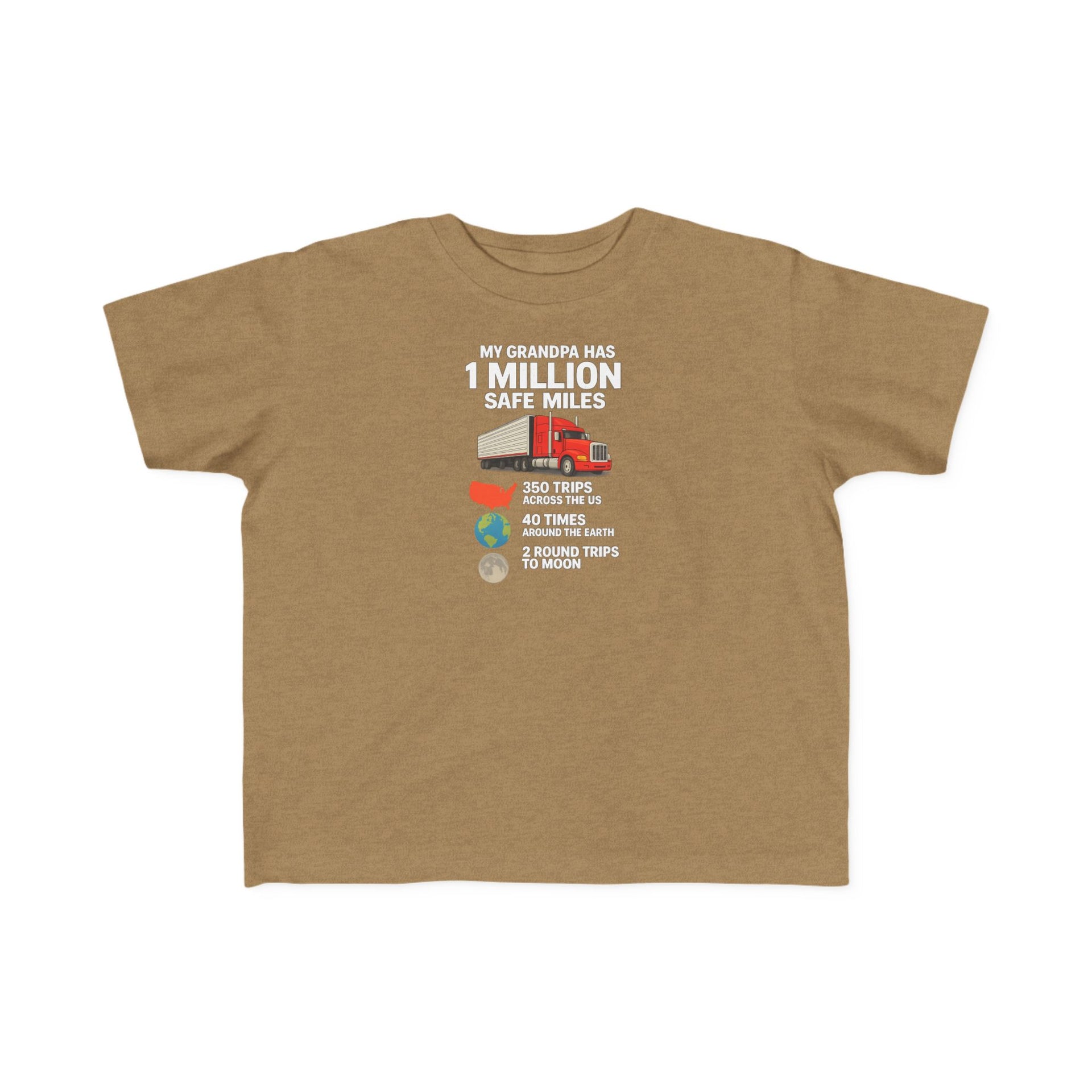 Toddler Tee – "My Grandma Has 1 Million Safe Miles" Cute Grandma Road-Trip Shirt