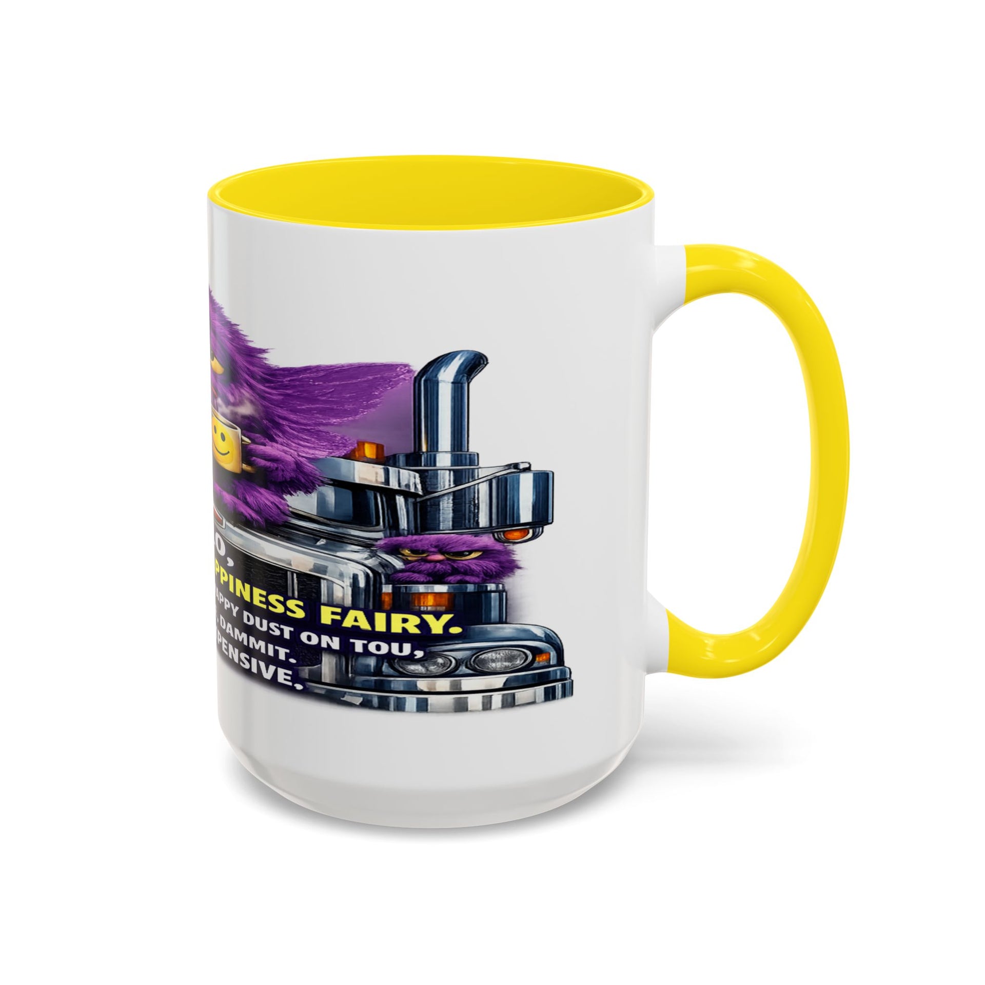 Purple Grumpy Monster Coffee Mug – Funny Truck Driver Gift (11oz & 15oz)