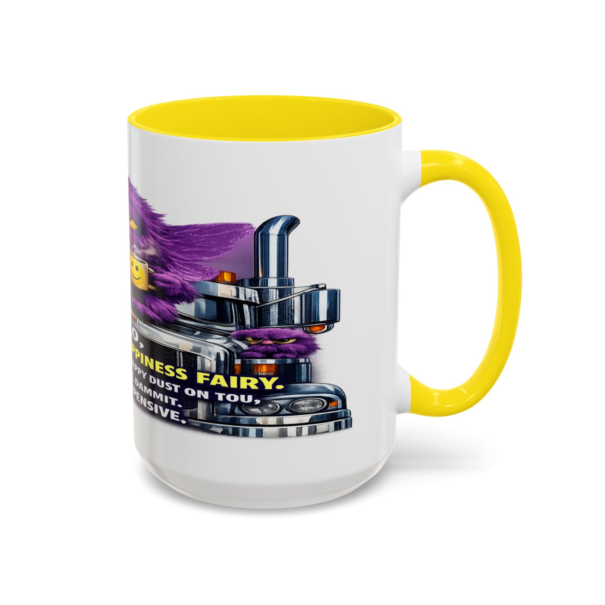 Purple Grumpy Monster Coffee Mug – Funny Truck Driver Gift (11oz & 15oz)