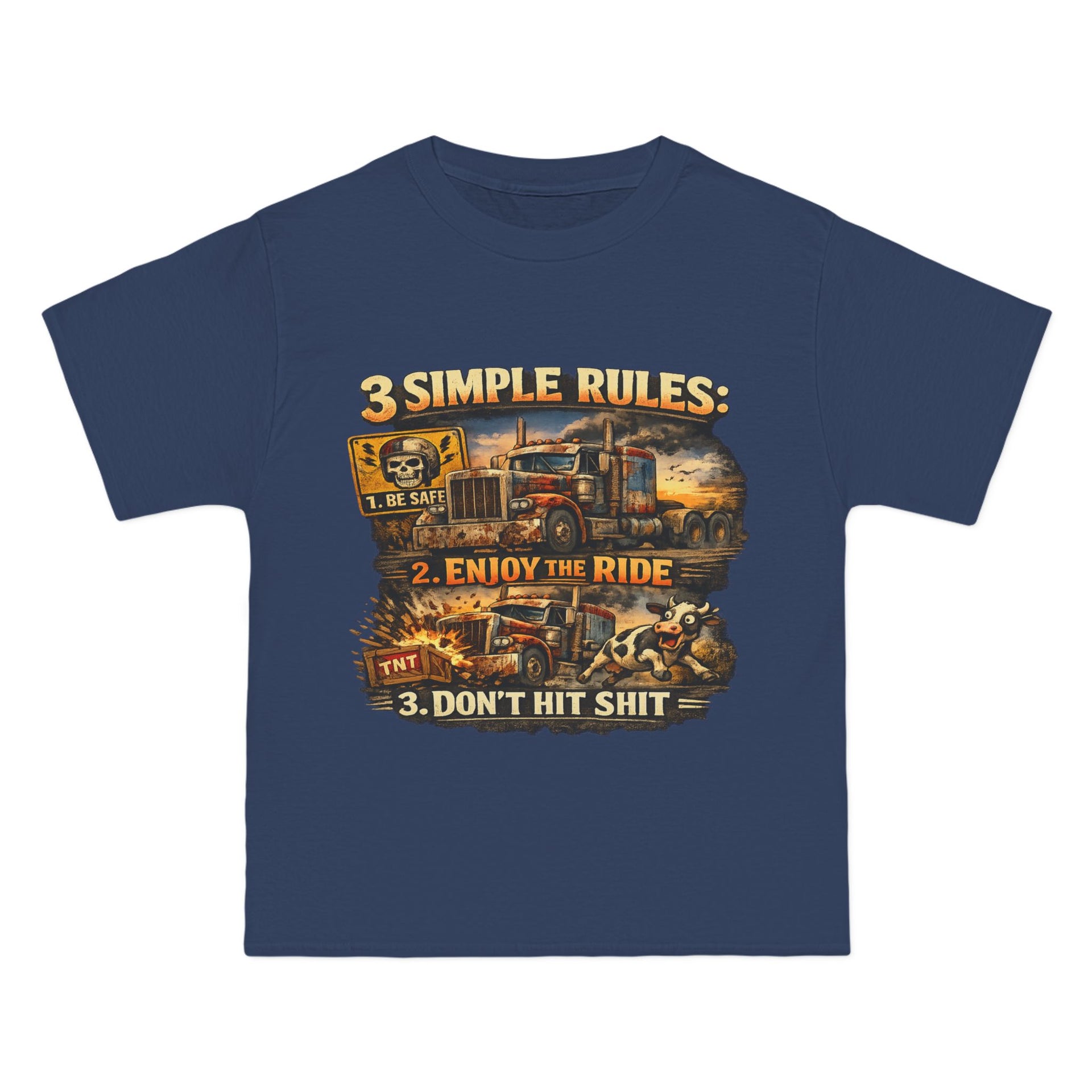 Big an Tall Graphic T-Shirt — "3 Simple Rules: Enjoy the Ride"