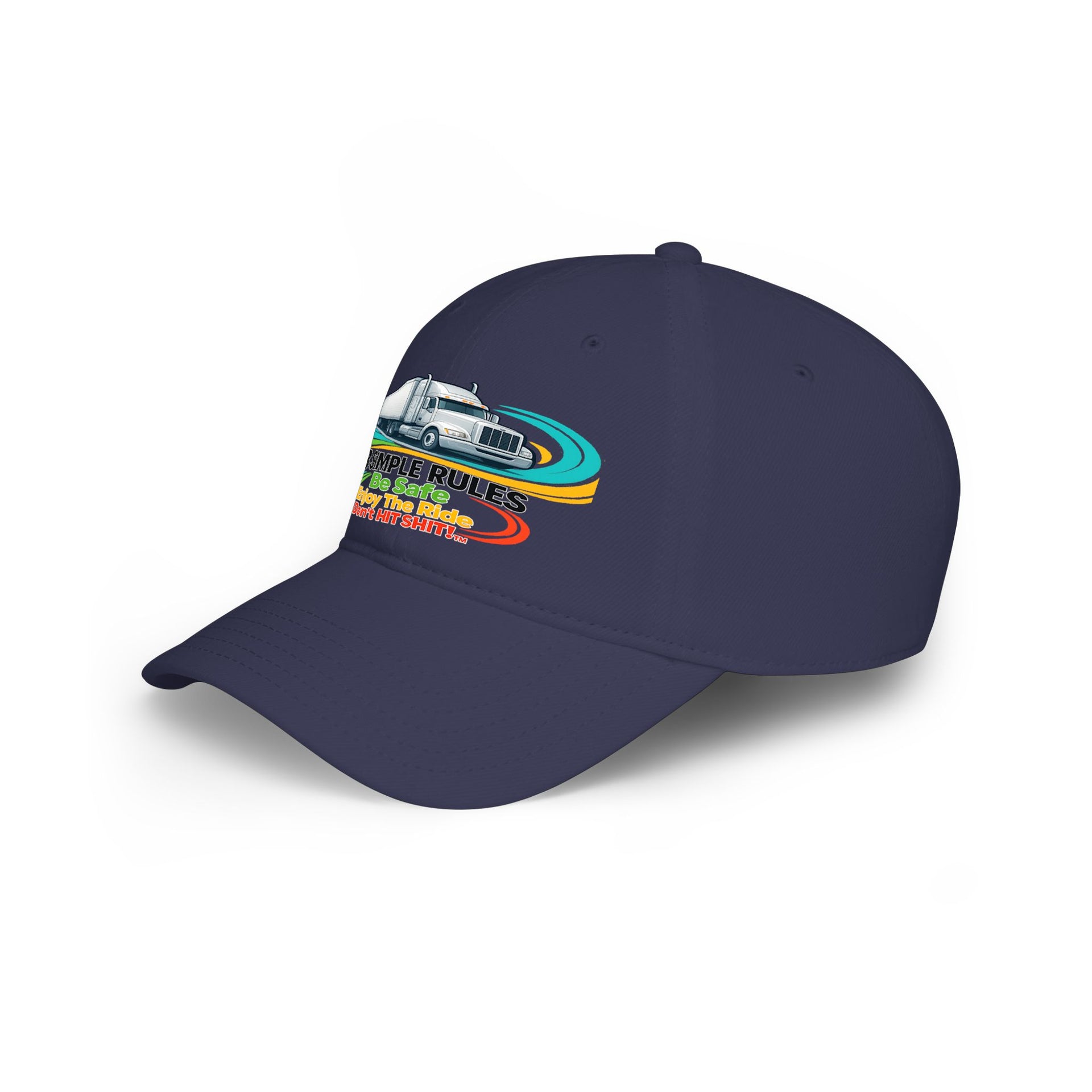 Retro RV Hat — "3 Simple Rules: Be Safe, Enjoy The Ride, Don't Hit Shit!" ***" Baseball Cap