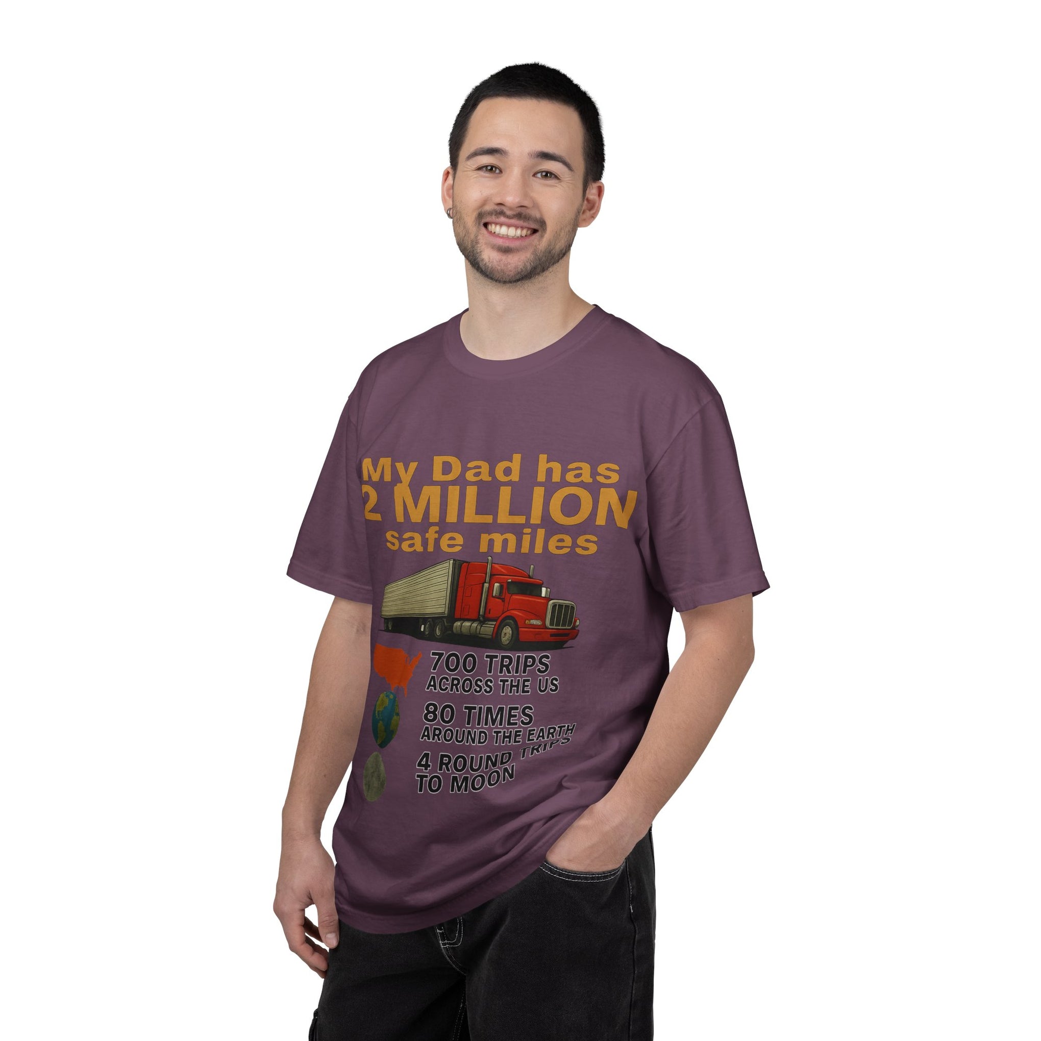 My Dad Has 2 Million Safe Miles T-Shirt — Truck Driver Appreciation Gift