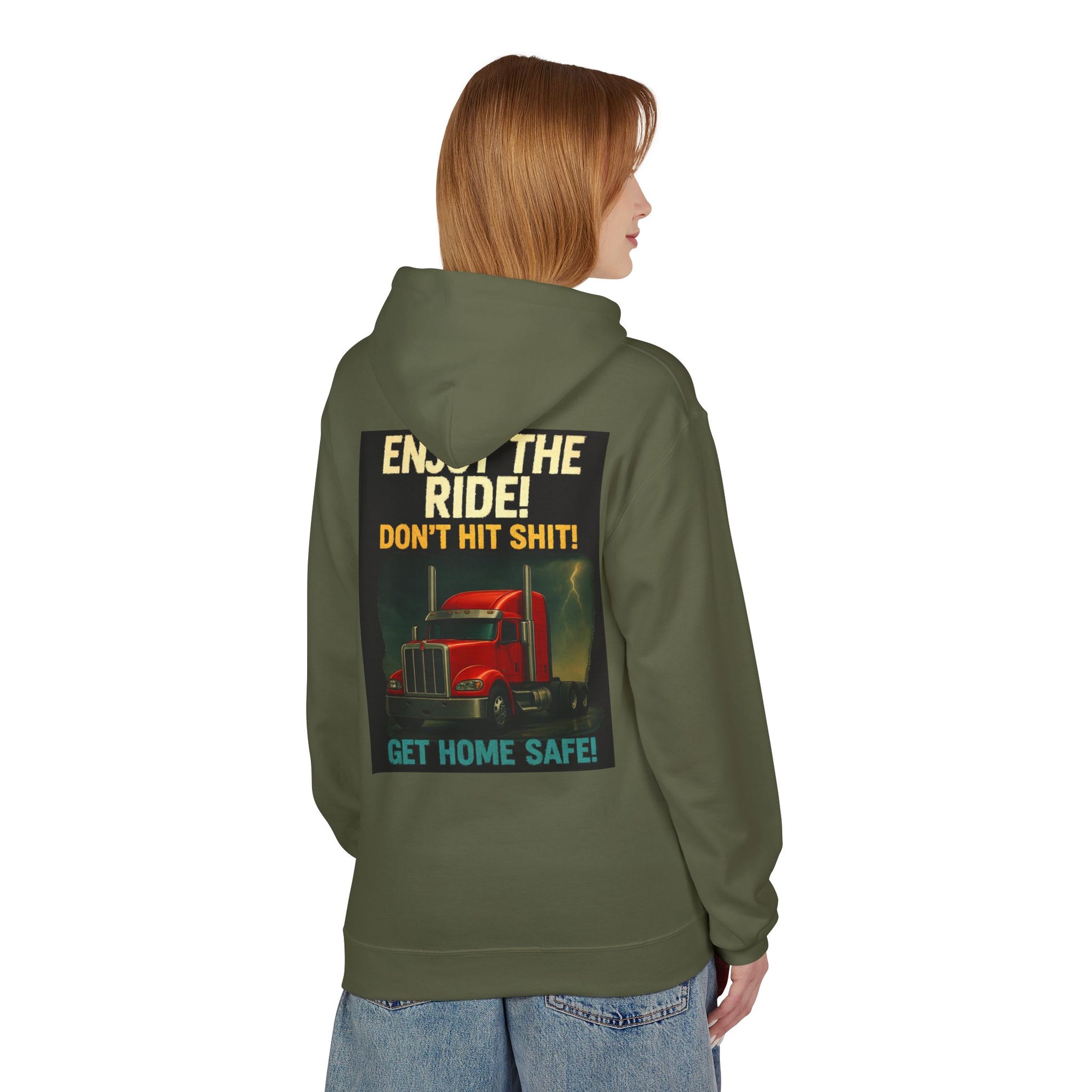 Hoodie — '3 Simple Rules' Trucker Safety Graphic Hoodie (Enjoy the Ride — Get Home Safe)