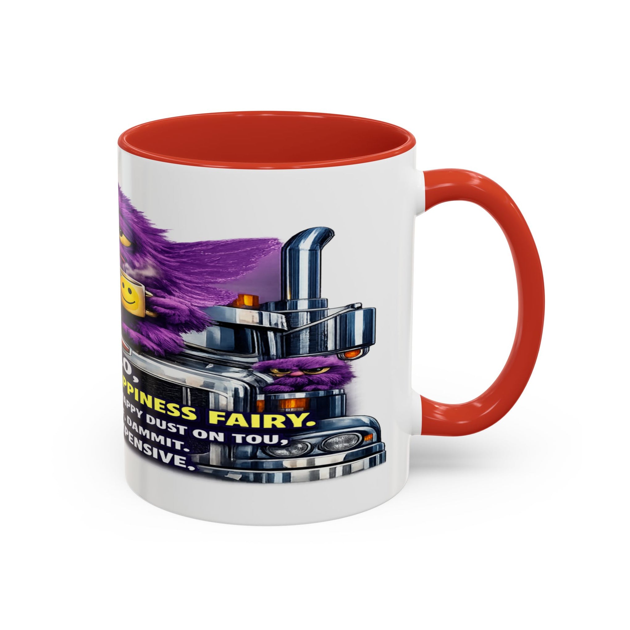 Purple Grumpy Monster Coffee Mug – Funny Truck Driver Gift (11oz & 15oz)