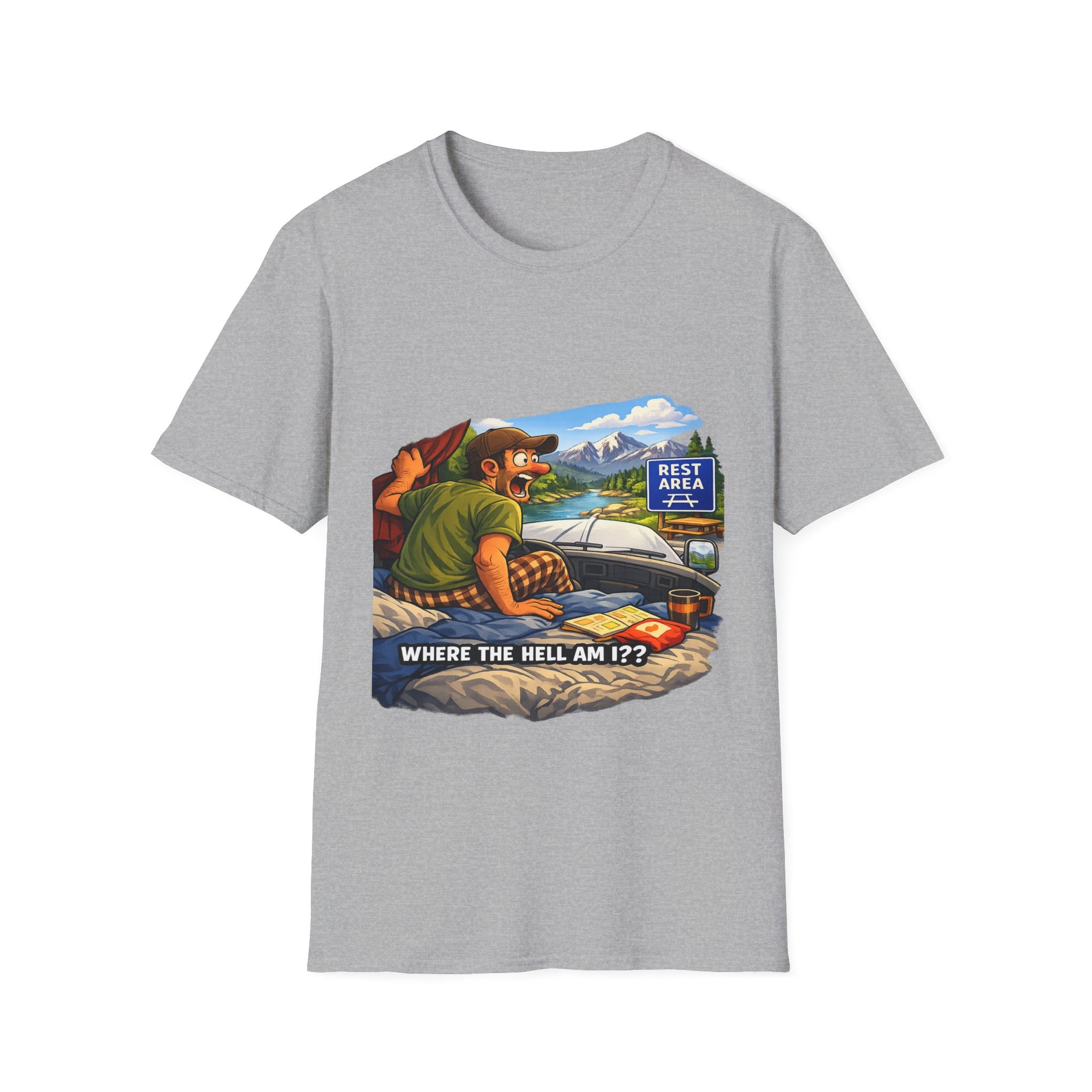 T-Shirt — "Where the Hell Am I?" Road Trip Scenic Graphic Tee