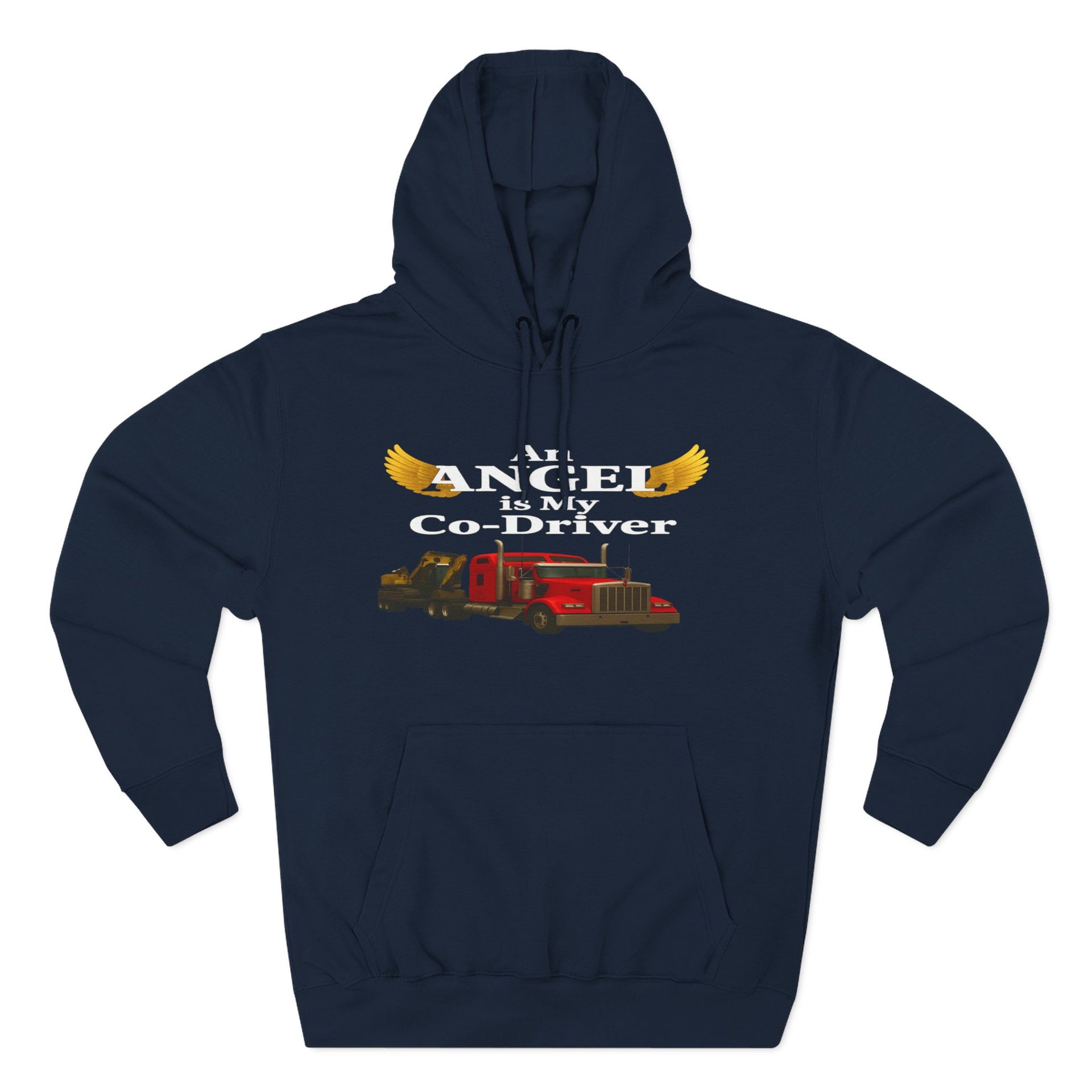 Flatbed "Angel is my co-driver" Three-Panel Fleece Hoodie