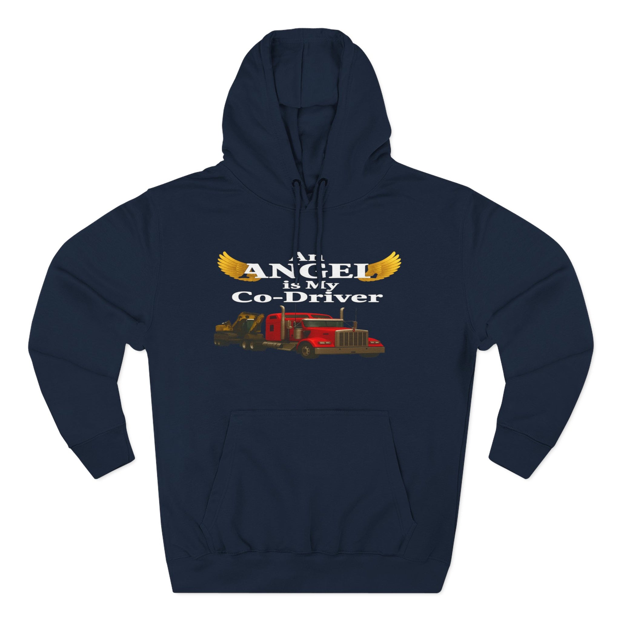 Flatbed "Angel is my co-driver" Three-Panel Fleece Hoodie