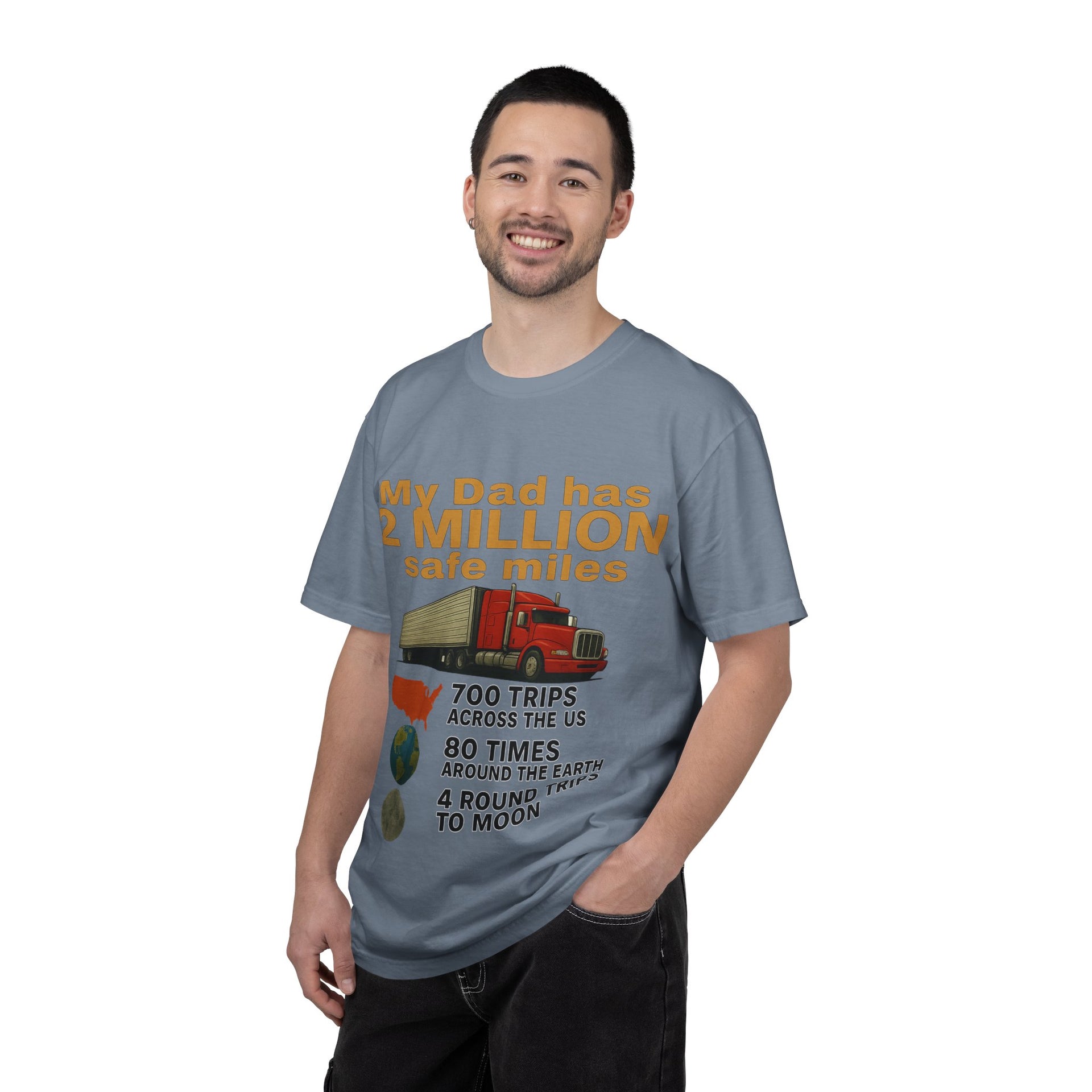 My Dad Has 2 Million Safe Miles T-Shirt — Truck Driver Appreciation Gift