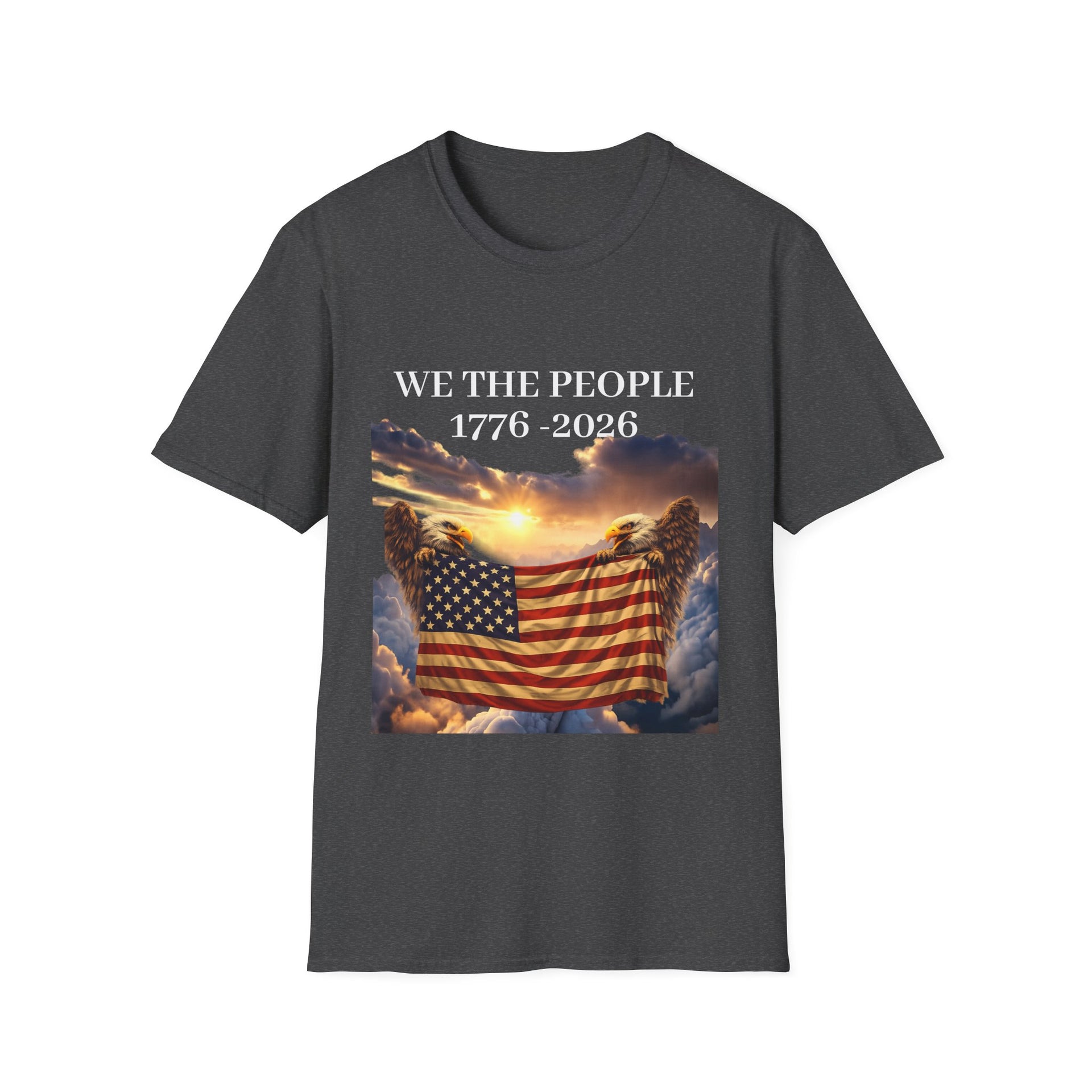 Patriotic "We the People 1776-2026" T-Shirt — American Flag & Constitution Tee for Independence Day